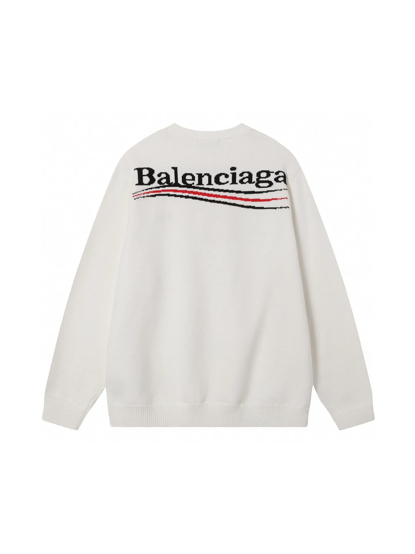 🅿️310 BALENCIAGA/balenciaga sweater series, same style for men and women, elegant and timeless, made of modal pure cotton blended fabric, Paris English letters logo three-dimensional embroidery on the chest, cola wave logo jacquard on the back, high-density knitting, not soft or baggy, soft and comfortable to the touch, elastic and textured Size: S M L