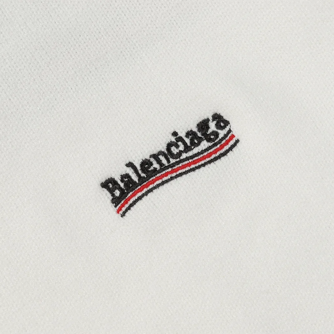 🅿️310 BALENCIAGA/balenciaga sweater series, same style for men and women, elegant and timeless, made of modal pure cotton blended fabric, Paris English letters logo three-dimensional embroidery on the chest, cola wave logo jacquard on the back, high-density knitting, not soft or baggy, soft and comfortable to the touch, elastic and textured Size: S M L