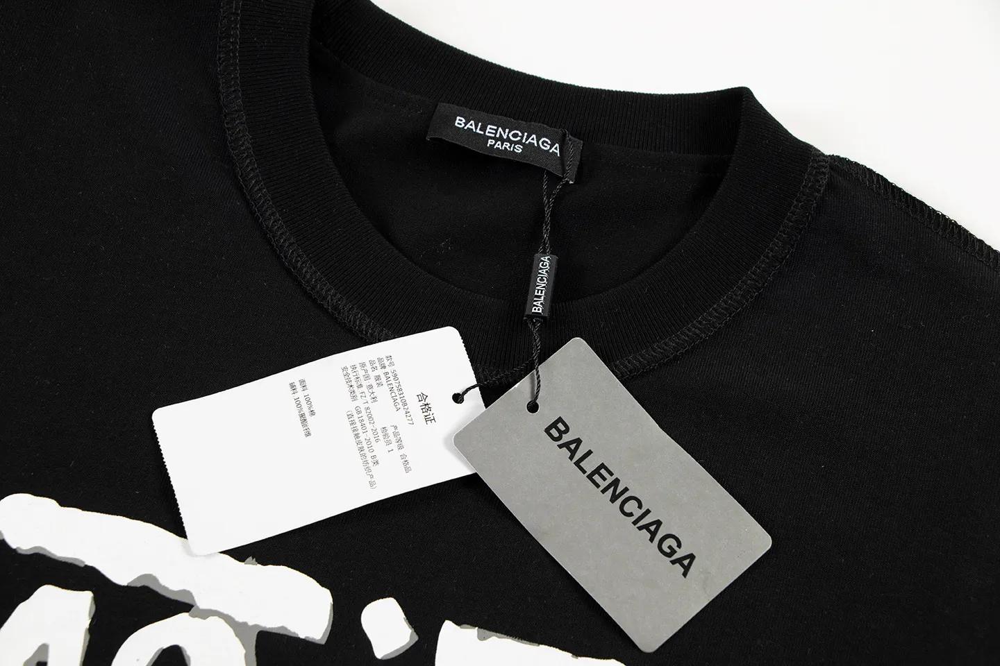 🅿️150 Style: 2026 new Balenciaga short-sleeved T-shirt Material: High version 300g double yarn combed cotton Size: S～XL Color: Black Style number: H1038