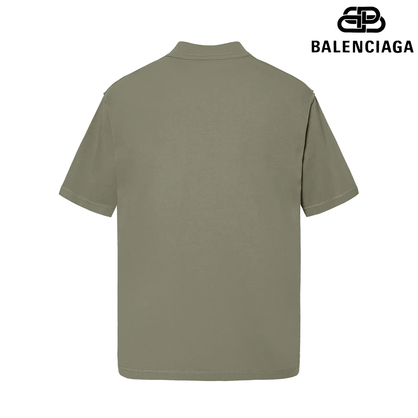 🅿️190 9181# Detailed picture Top version [[BALENCIA*GA] official website quality Paris new letter LOGO chest patch embroidery short-sleeved T-shirt OS version Loose dropped shoulders Unisex style Fabric: 260g 100% cotton double yarn Technology: Front patch embroidery Reverse stitching Garment wash Distressed Shaping Solid color Color: Washed black, fog blue, green Size: XS S M L