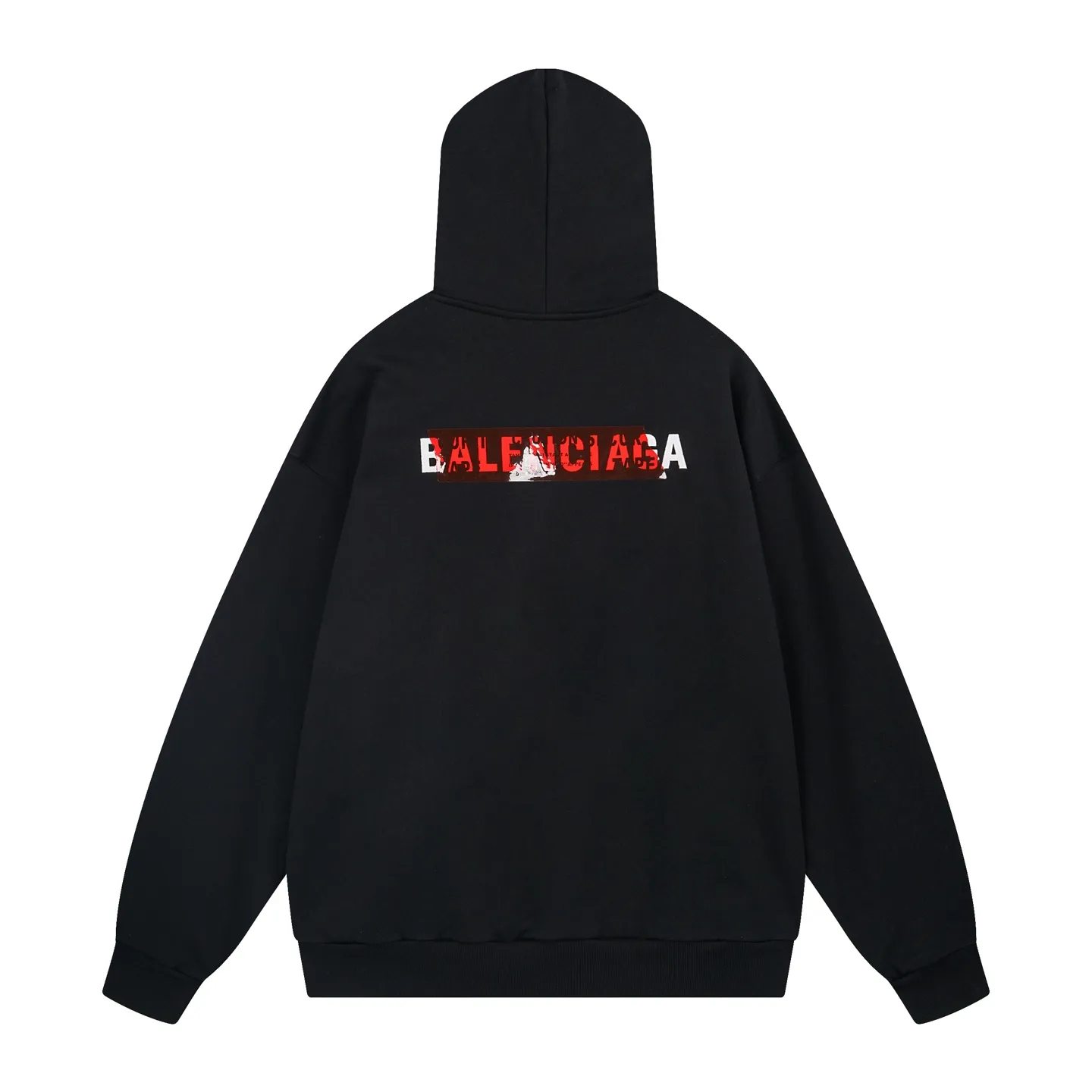 🅿️330 real photos [Top version. Official website quality] BALENCI*GA/Paris #2025 autumn and winter new style front and rear letter LOGO embroidered tape taped hooded sweatshirt. Full sense of design, welcome to compare. The fabric is made of Paris ZP custom-woven and dyed cotton sweatshirt. The weight is 460 grams. The cloth surface is clean. The cloth pattern is clear, soft and comfortable. The threads are dyed with no color difference. The classic letter LOGO is embroidered with imported Tajima embroidery machine. The tape is stamped with imported transparent glue. The effect is three-dimensional. Restore the brick cabinet, adopt OS loose shoulder style. Same style for men and women. Code: BL259910 Color: black, sky blue Size: XS S M L