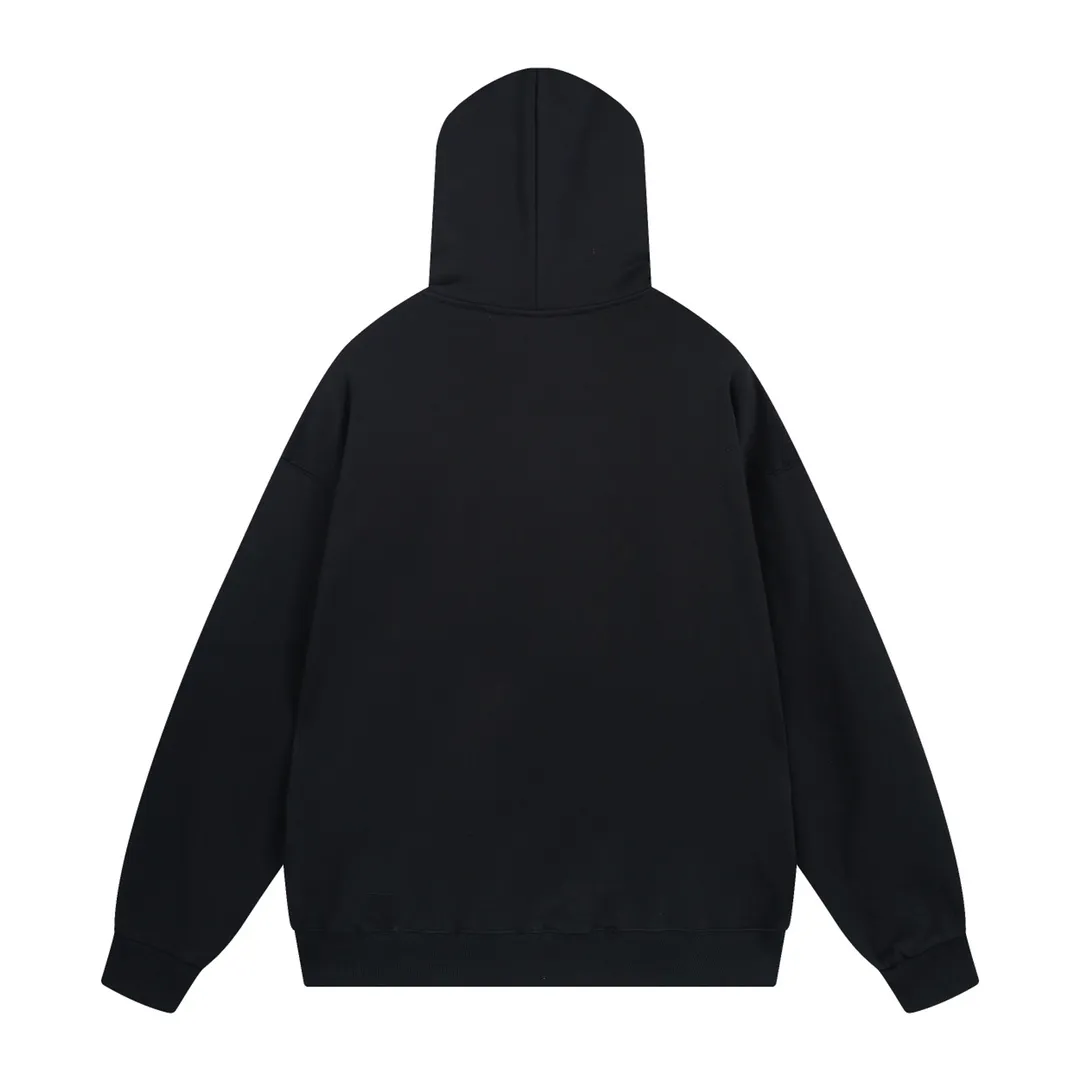🅿️300 Detailed picture [Top version. Official website quality] BALENCI*GA/Paris. 2023 new style. Classic letter LOGO printed distressed hooded sweatshirt. Brick cabinet synchronization. The fabric is made of Paris ZP custom-woven and dyed cotton double yarn terry sweatshirt material. The weight is 450 grams, the cloth surface is clean. The cloth pattern is clear, soft and comfortable. The threads are dyed with no color difference. The classic pattern is printed with environmentally friendly imported materials and precision printing screens, with clear letters and three-dimensional effect. Restored brick cabinet. The garments are hand-worn and distressed by many people. They are very different from the market currency. You are welcome to compare. The version adopts the OS loose shoulder version. The same style for men and women. Coding: BL238008 Color: black, coffee, white, fruit green Size: XS S M L