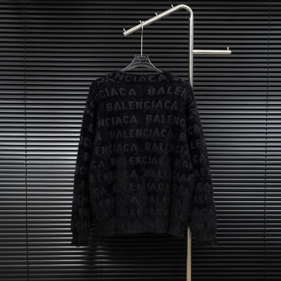 🅿️420 Style: BLA Balenciaga full-print seahorse hair knitted long-sleeved sweater Size: S-XXL Fabric: Wool blend Accessories: Full set of customized original accessories No gender distinction, same style for men and women