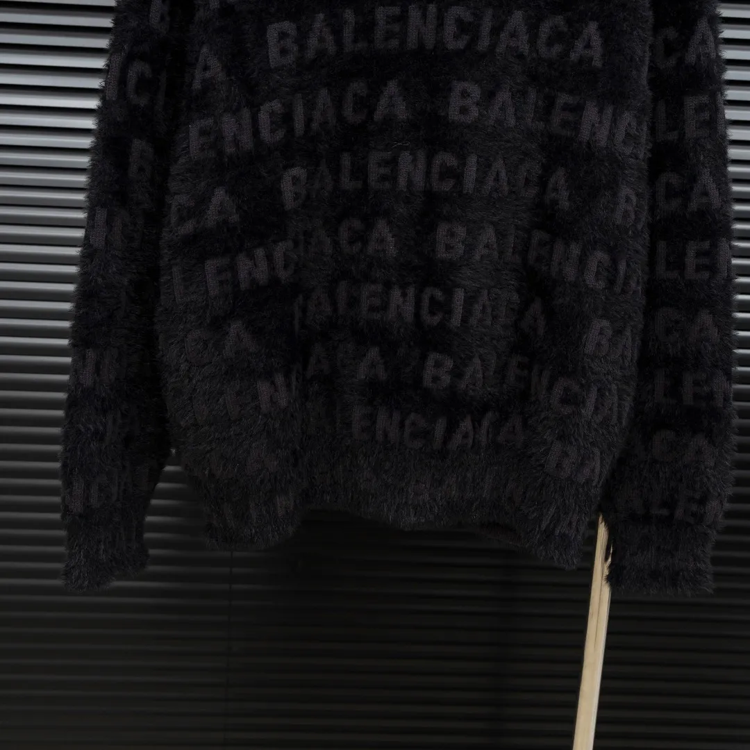 🅿️420 Style: BLA Balenciaga full-print seahorse hair knitted long-sleeved sweater Size: S-XXL Fabric: Wool blend Accessories: Full set of customized original accessories No gender distinction, same style for men and women