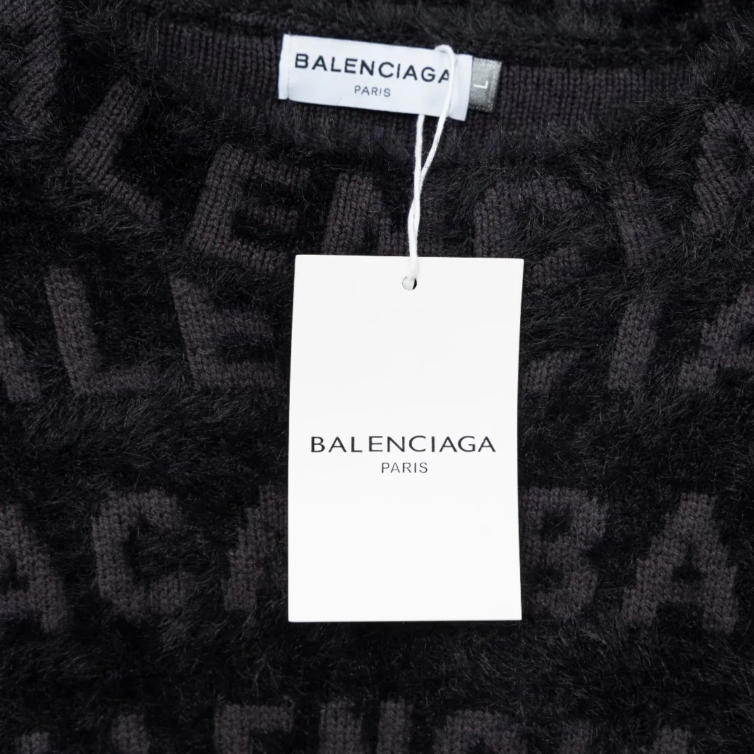 🅿️420 Style: BLA Balenciaga full-print seahorse hair knitted long-sleeved sweater Size: S-XXL Fabric: Wool blend Accessories: Full set of customized original accessories No gender distinction, same style for men and women