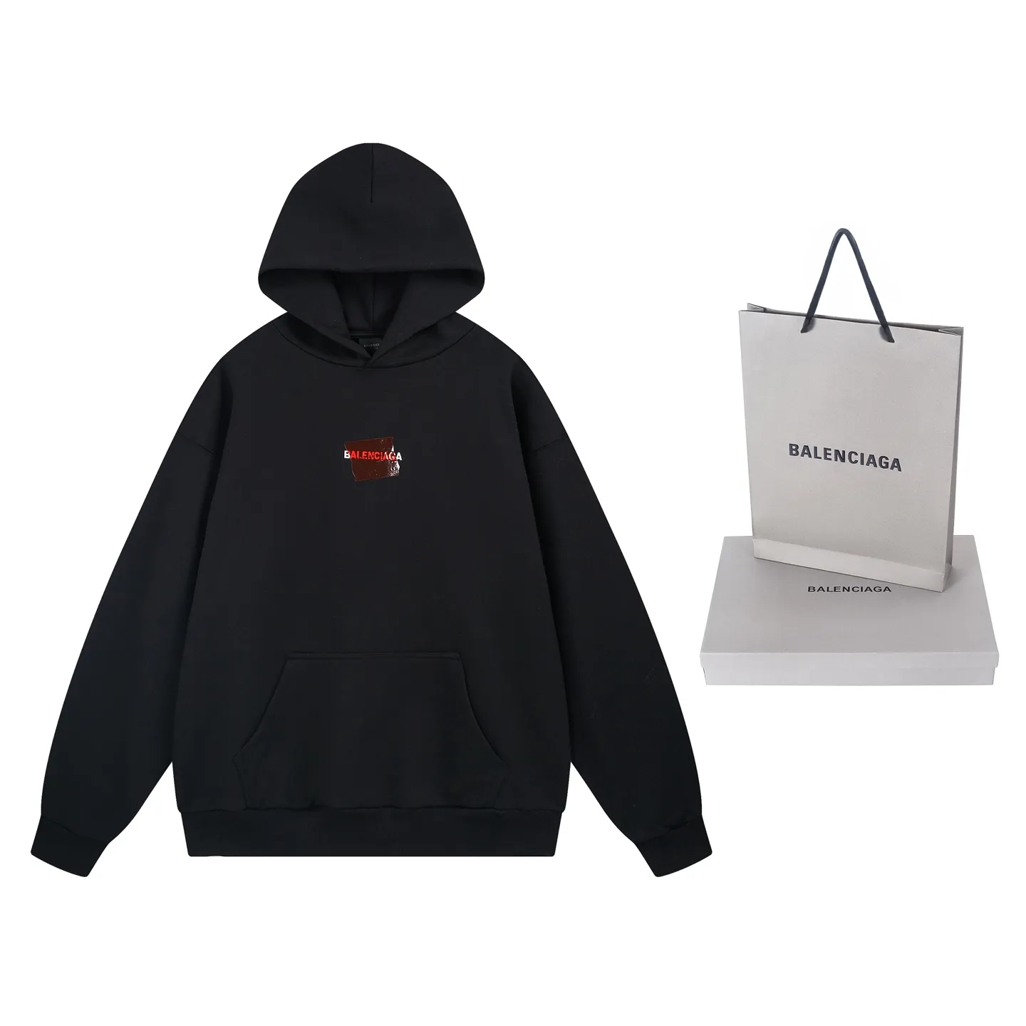 🅿️320 real photos [Top version. Official website quality] BALENCI*GA/Paris #2025 autumn and winter new style front and rear letter LOGO embroidered tape taped hooded sweatshirt. Full sense of design, welcome to compare. The fabric is made of Paris ZP custom-woven and dyed cotton sweatshirt. The weight is 460 grams. The cloth surface is clean. The cloth pattern is clear, soft and comfortable. The threads are dyed with no color difference. The classic letter LOGO is embroidered with imported Tajima embroidery machine. The tape is stamped with imported transparent glue. The effect is three-dimensional. Restore the brick cabinet, adopt OS loose shoulder style. Same style for men and women. Code: BL259910 Color: black, sky blue Size: XS S M L