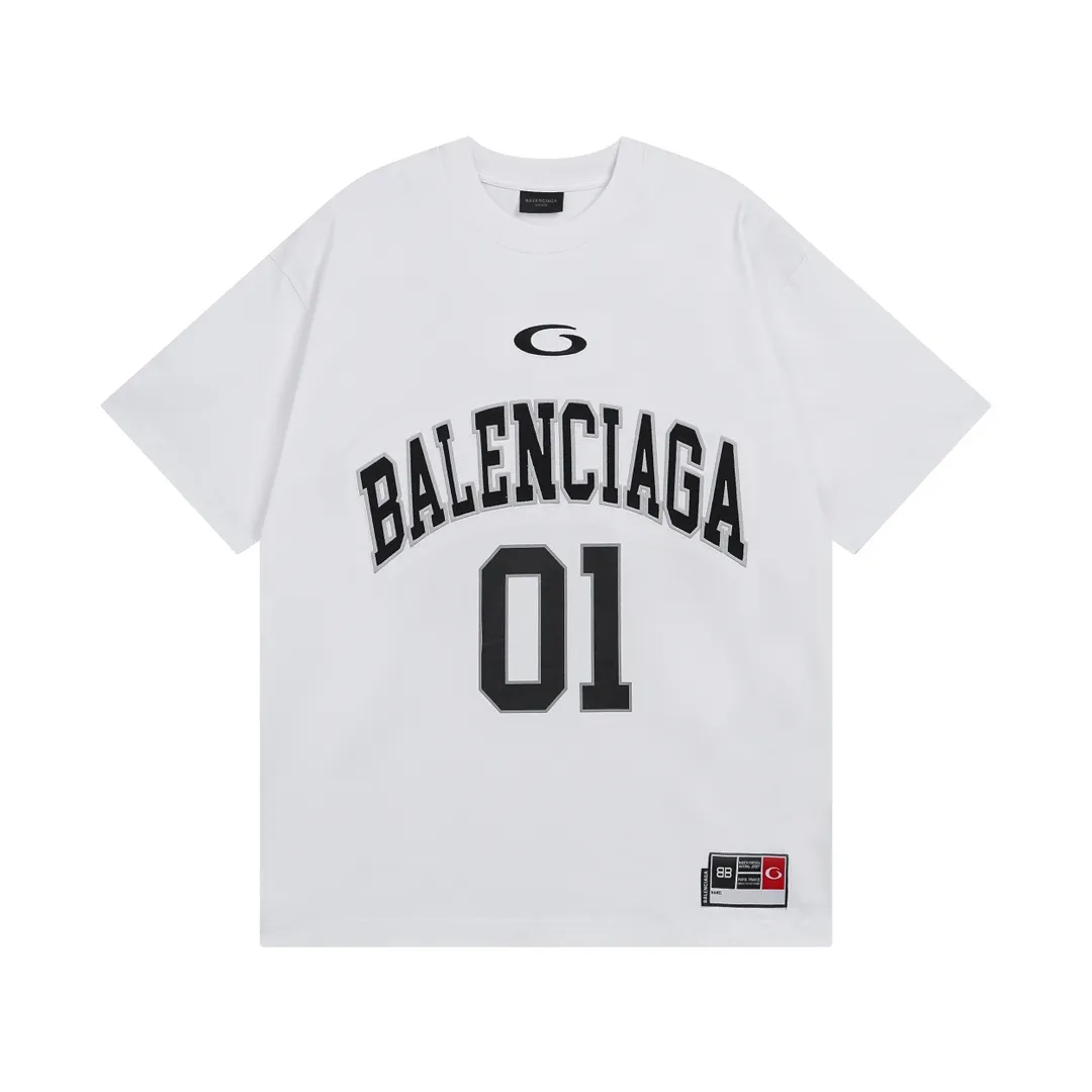 🅿️210 Actual pictures [Top version. Official website quality] BALENCI*GA/Paris.SS25 latest basketball uniform embroidered printed long-sleeved T-shirt. The front embroidery is embroidered and printed using a Tajima computer embroidery machine, the lower left corner is stamped, and the back piece is printed. Brick cabinets are synchronized. Genuine products are developed at the first time. The fabric is made of Paris ZP custom-woven and dyed cotton double yarn. Weighing 260 grams, the cloth surface is clean. The cloth pattern is clear, soft and comfortable. The threads are dyed with no color difference. The printing uses environmentally friendly imported materials, the letters are clear and the effect is three-dimensional. The version adopts OS loose shoulder design. Same style for men and women. Code: BL253626 Color: black, white, orchid, purple, yellow, green. Size: XS S M L
