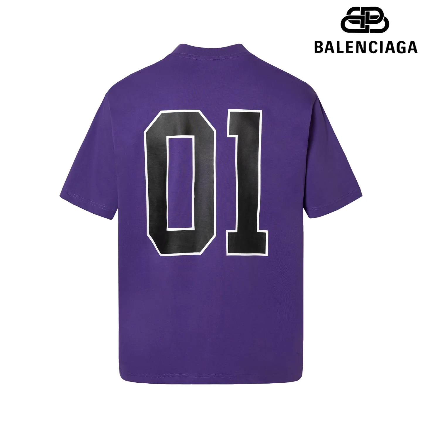 🅿️200 9180# Detailed picture Top version [[BALENCIA*GA] official website quality Paris new basketball jersey embroidered printed short-sleeved T-shirt OS version loose dropped shoulders Unisex fabric: 260 grams 100% cotton double yarn Process: embroidery printing on the front panel Car stamp in the lower left corner Back panel printing Garment washing Shape fixing Color: black white blue purple yellow Size: XS S M L