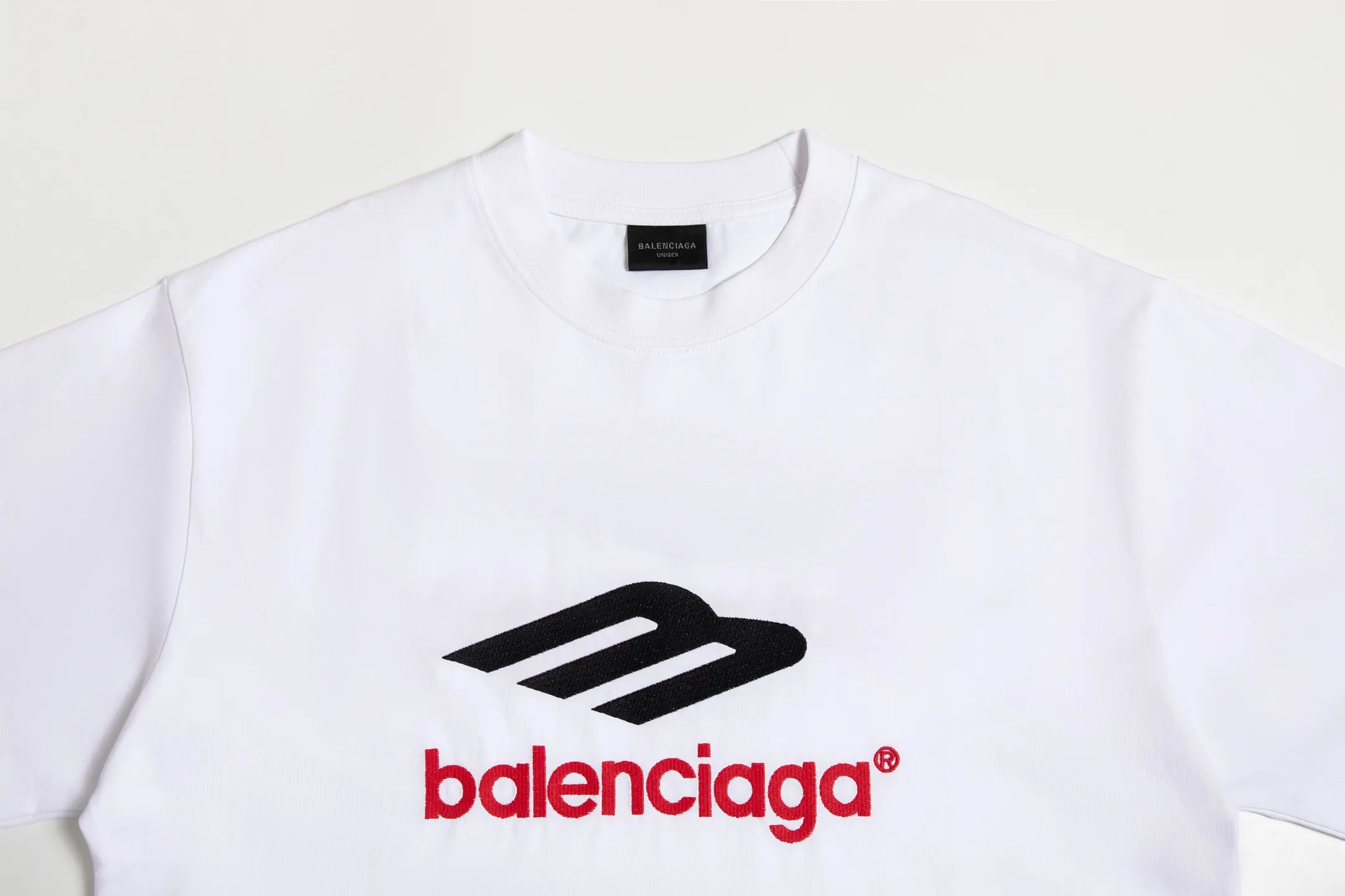 🅿️200 9152# Detailed picture Top version [[BALENCIA*GA] official website quality Paris new classic 3M letters large LOGO icon embroidered short-sleeved T-shirt OS version loose dropped shoulders Unisex style Fabric: 260 grams 100% cotton double yarn Technology: embroidery on the front and rear panels on the left and right sleeves Garment washing Shape solid color Color: dark gray blue white Size: XS S M L