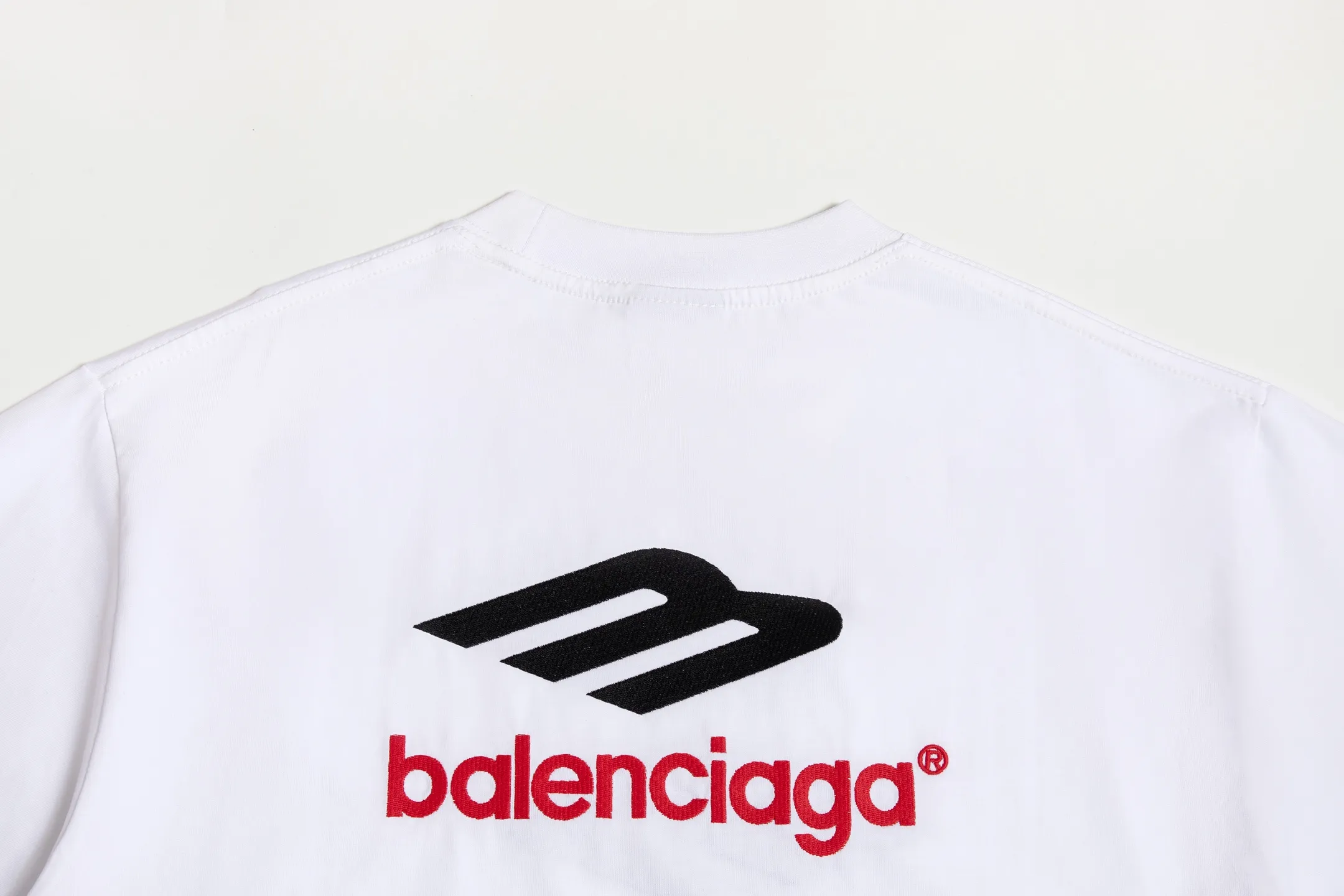 🅿️200 9152# Detailed picture Top version [[BALENCIA*GA] official website quality Paris new classic 3M letters large LOGO icon embroidered short-sleeved T-shirt OS version loose dropped shoulders Unisex style Fabric: 260 grams 100% cotton double yarn Technology: embroidery on the front and rear panels on the left and right sleeves Garment washing Shape solid color Color: dark gray blue white Size: XS S M L