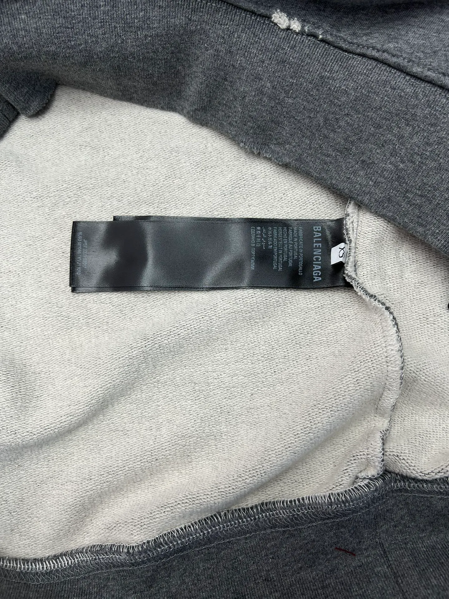 🅿️700 Paris 25ss new LUXURY SCRIPT silhouette zipper hooded sweatshirt Luxury Script dark gray and blue silhouette zipper hooded sweatshirt, debuted in Balenciaga 2025 winter series Look 40. Size: XS.S.M.L.