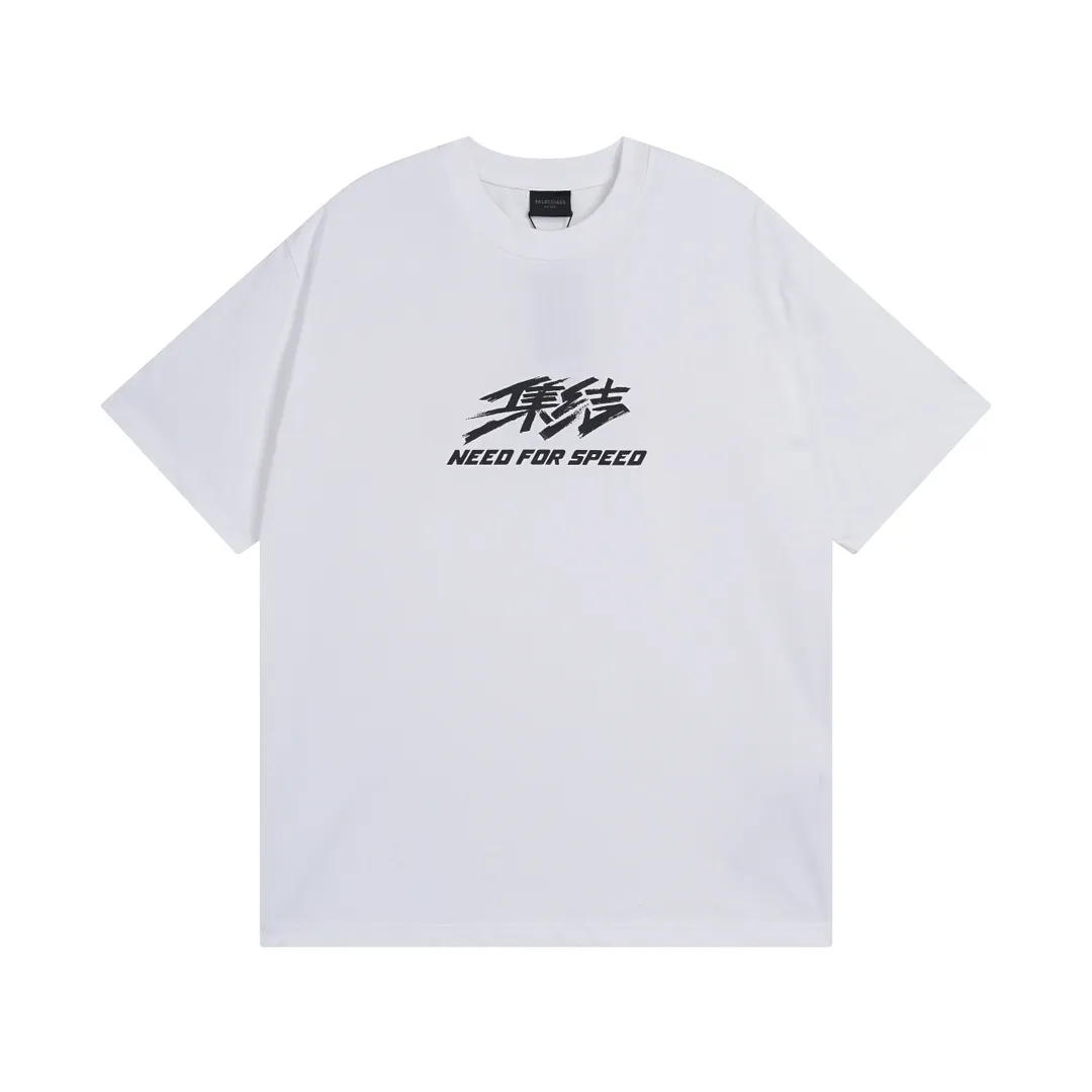 🅿️190 real photos [Top version. Official website quality] BALENCI*GA/Paris. SS24 new Balenciaga/Need for Speed: Assembled cooperation series. Front and rear direct-injection printed long-sleeved T-shirts. Brick cabinet synchronization. Genuine product developed at the first time, happy to print and compare! The fabric is made of Paris ZP custom-woven and dyed cotton double yarn. Weighing 260 grams, the cloth surface is clean. The cloth pattern is clear, soft and comfortable. The threads are dyed with no color difference. The printing is made of environmentally friendly imported materials with direct inkjet printing. The pattern letters are clear and the effect is three-dimensional. The version adopts OS loose shoulder style. Same style for men and women. Coding: BL223600 Color: black, white Size: XS S M L