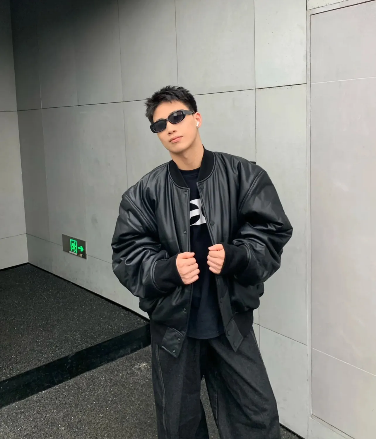 Balenciaga / Balenciaga Baseball Flight Leather Jacket Upper Body Information Pictureℹ️