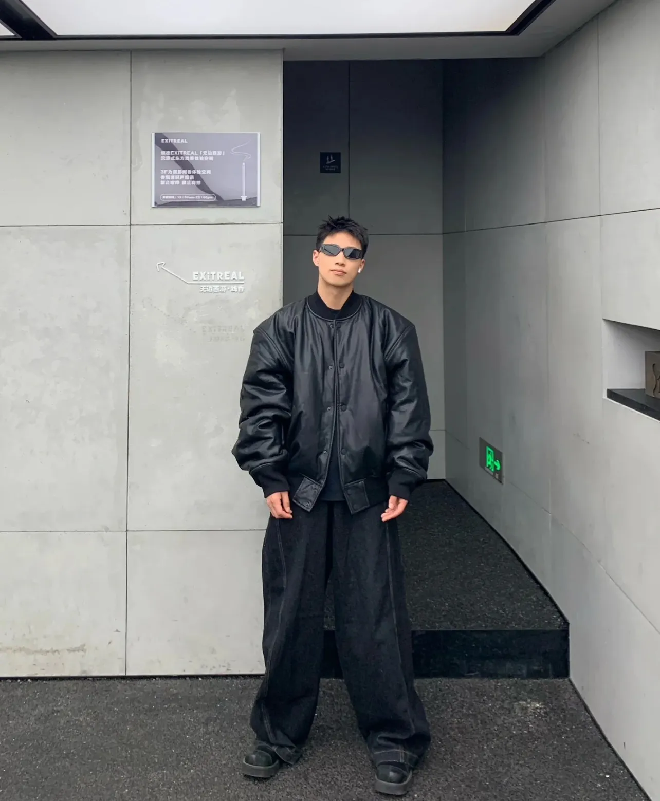 Balenciaga / Balenciaga Baseball Flight Leather Jacket Upper Body Information Pictureℹ️