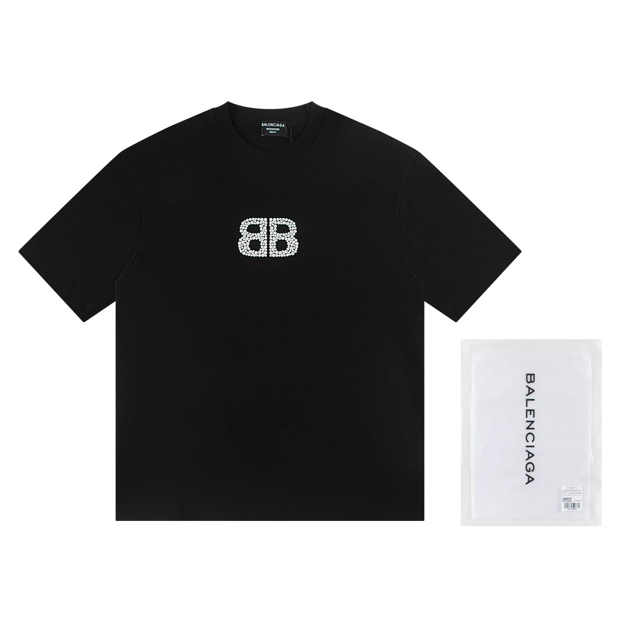 🅿️180 Balenciaga2026 new T-shirt (high craftsmanship) Material: Made of high version 300g double yarn combed cotton Size: S M L XL Color: black and white Style number: W2653