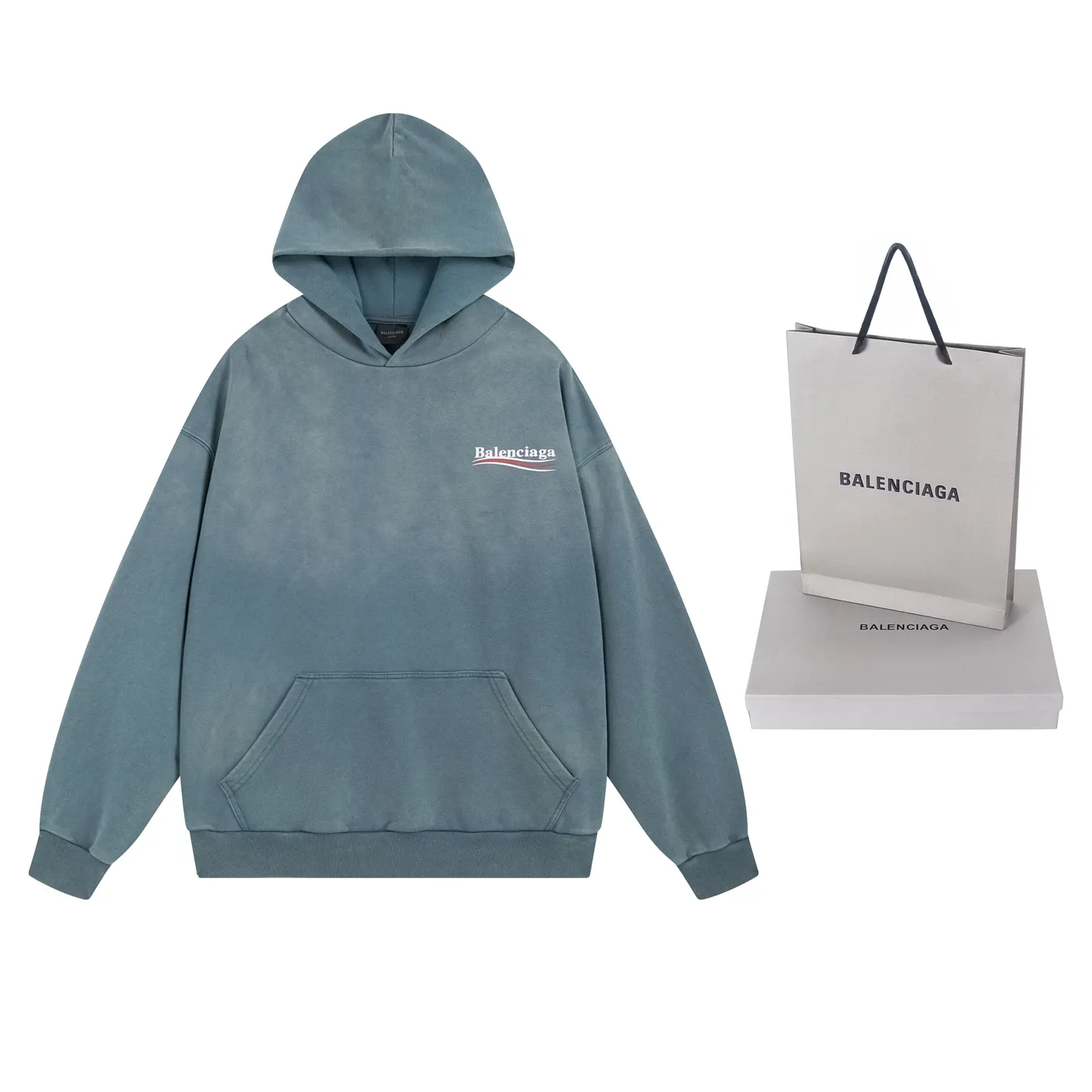 🅿️350 Actual pictures [Top version. Official website quality] BALENCI*GA/Paris #Classic model, 2025 spring and summer new style. Coke printed ripped, washed and distressed hooded sweatshirt. The washing water is sprayed with maliu to give a gradient fried color effect. The fabric is made of Paris ZP custom-woven and dyed cotton sweatshirt. The weight is 460 grams. The cloth surface is clean. The cloth pattern is clear, soft and comfortable. The threads are dyed with no color difference. The classic pattern printing uses environmentally friendly imported glue and precision stencil. The letters are clear. No burrs. The three-dimensional effect is strong. The garments are washed and worn. All colors are synchronized with the brick cabinets, custom woven and dyed, and will not fade. Different market currencies. The version adopts OS loose shoulder style. Same style for men and women. Code: BL259911 Color: washed blue, washed purple Size: XS S M L