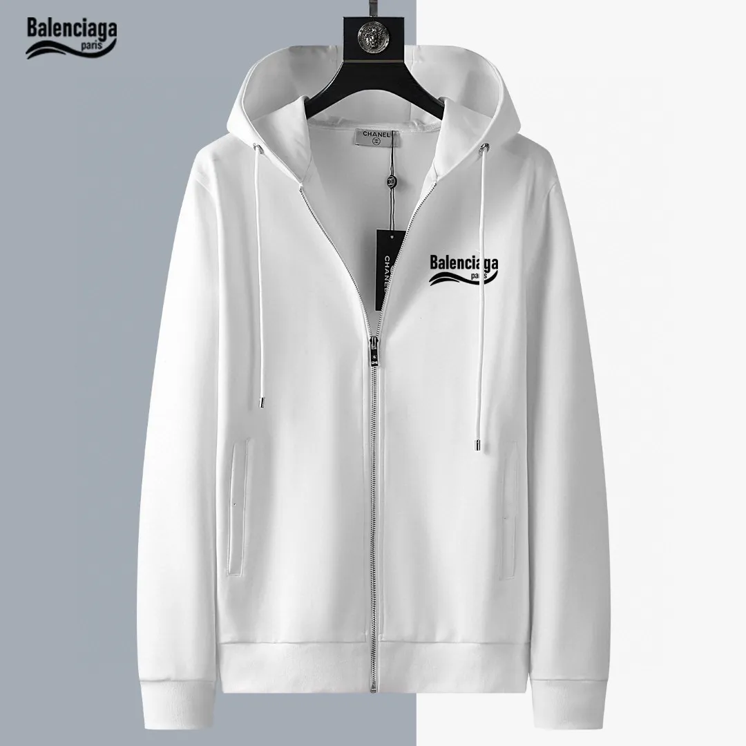 🅿️420 [BALENCIAGA] (Gospel for Fatty) hot-selling suit is coming. Focus on the original version of the official website. 2025 new hot-selling cardigan and sweatshirt suit. The original order is hard to buy🇭🇰. It is the meticulous work of top designers. It has a fitting and perfect upper body effect. All-natural high-quality Roman cotton 100%, close-fitting comfort, noble and elegant! Original hardware embodies elegance and nobility! Counter size: M-5XL (maximum wear up to 220 pounds)