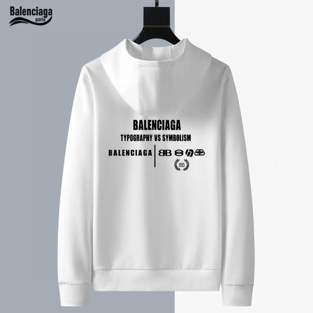 🅿️420 [BALENCIAGA] (Gospel for Fatty) hot-selling suit is coming. Focus on the original version of the official website. 2025 new hot-selling cardigan and sweatshirt suit. The original order is hard to buy🇭🇰. It is the meticulous work of top designers. It has a fitting and perfect upper body effect. All-natural high-quality Roman cotton 100%, close-fitting comfort, noble and elegant! Original hardware embodies elegance and nobility! Counter size: M-5XL (maximum wear up to 220 pounds)