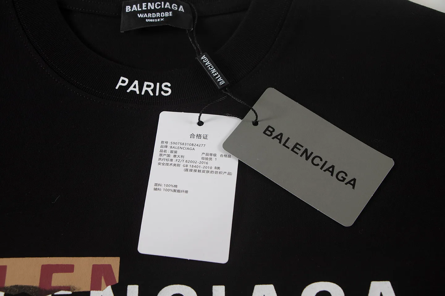 🅿️150 Balenciaga2026 horizontally stacked new T-shirt Material: Made of high version 300g double yarn combed cotton Size: S M L XL Color: black and white Style number: W2807