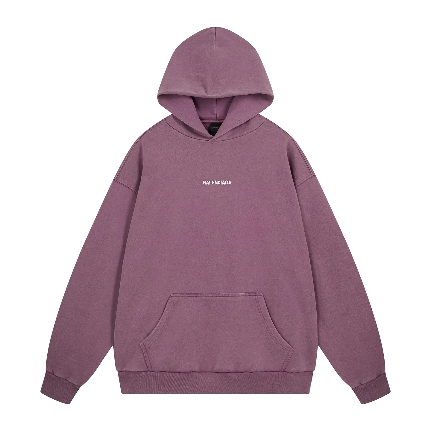 🅿️370 - BALENCI*GA Paris small letter embroidery hooded long-sleeved sweatshirt. The front pattern is imported from Tajima embroidery machine. The ready-made clothes are sprayed with horse wash to make them old. The letters are clear. The effect is three-dimensional. Exclusively pattern-woven and dyed 460g fabric. Threads are dyed in the same vat with zero color difference. Brick cabinet synchronization. Welcome to compare. Same style for men and women -Color: washed purple washed blue -SIZE: Xs S M L Style number 8969#