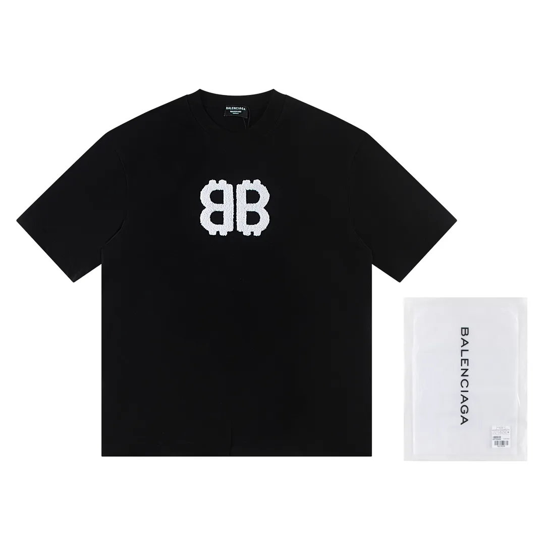 🅿️170 Balenciaga2026 new T-shirt Material: Made of high version 300g double yarn combed cotton Size: S M L XL Color: black and white Style number: W2640
