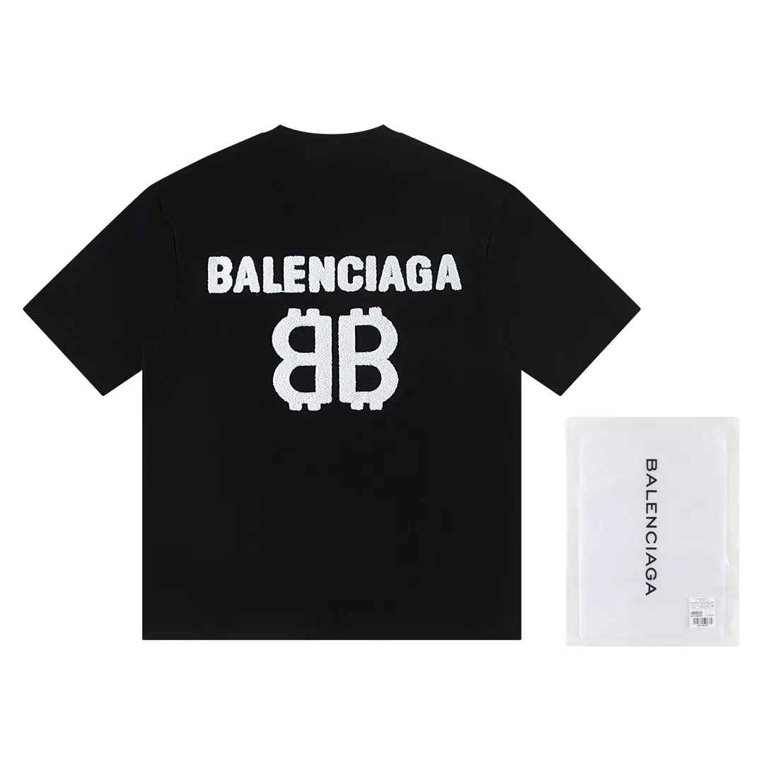 🅿️170 Balenciaga2026 new T-shirt Material: Made of high version 300g double yarn combed cotton Size: S M L XL Color: black and white Style number: W2640