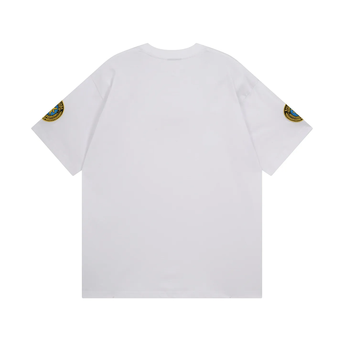 🅿️200 real photos [Top version. Official website quality] BALENCI*GA/Paris BALENCI*GA# new style, 2025 new model with Paris letters LOGO embroidery on the chest, exquisite micro-embroidery on the left and right cuffs, ready-made washed and distressed short-sleeved T-shirts, and brick cabinet synchronization. Welcome to compare. The fabric is made of Paris ZP custom-woven and dyed 100% cotton double-yarn compact cotton. The weight is 260 grams. The cloth surface is clean. The cloth pattern is clear. It is soft and comfortable. It has good color fastness and is not easy to change color. The threads are woven and dyed with no color difference. The embroidery is done using a Tajima embroidery machine, with clear patterns and three-dimensional letters. Comparisons welcome. Restore brick cabinet. The version adopts OS loose shoulder version. Same style for men and women. Code: BL253699 Color: black, white Size: XS S M L