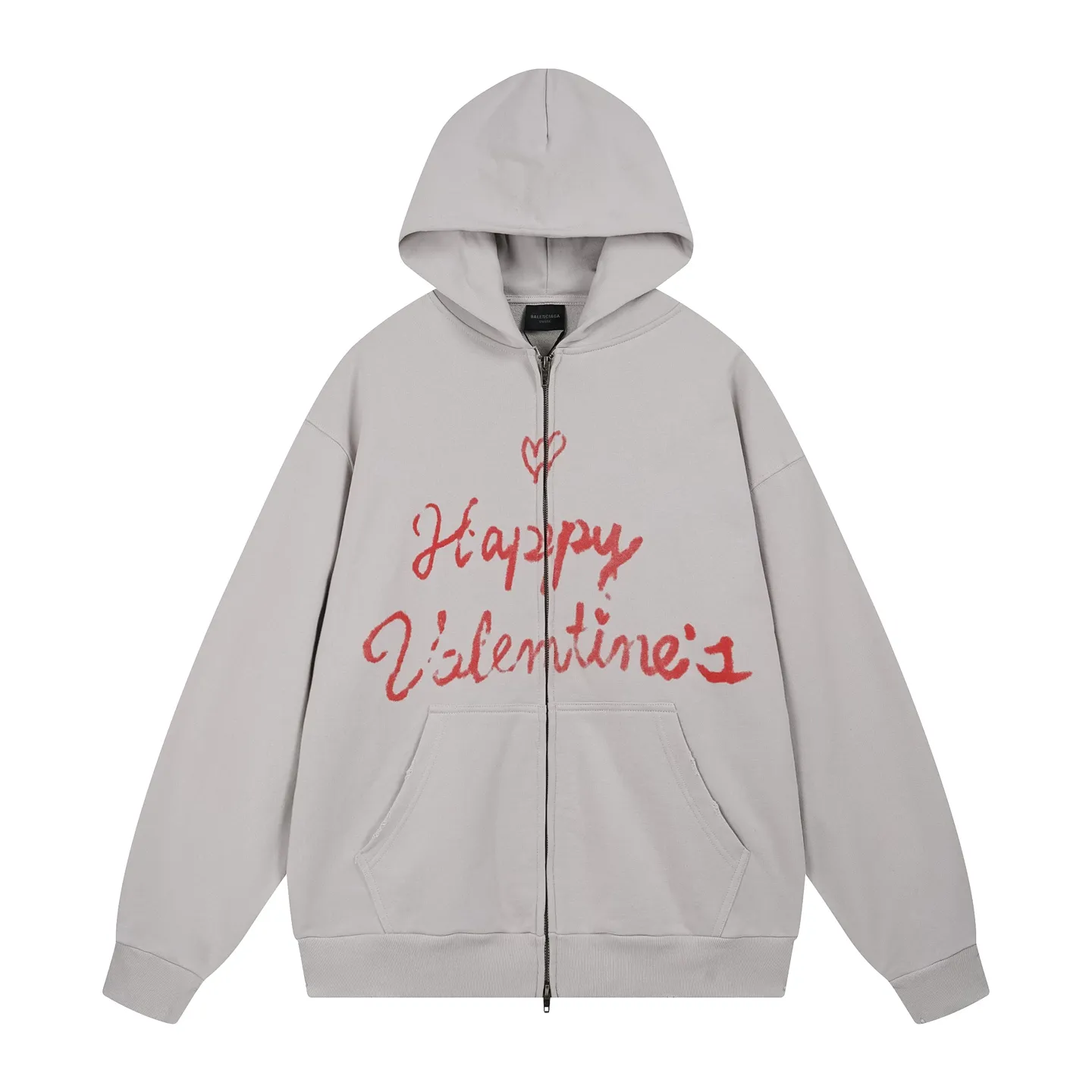 🅿️410 - BALENCI*GA Paris Valentine's Day limited edition hooded long-sleeved sweatshirt. The front pattern is printed by computer direct printing. The ready-to-wear is washed and distressed. Customized matching hardware. The letters are clear. The effect is three-dimensional. Exclusively pattern-woven and dyed 460g fabric. Threads are dyed in the same vat with zero color difference. Brick cabinet synchronization. Welcome to compare. Same style for men and women -Color: washed black, off-white -SIZE: Xs S M L Style number 8972#