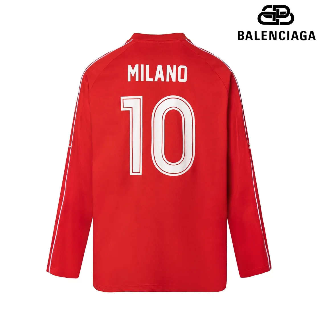 🅿️250 8151# Detailed picture Top version [[BALENCIA*GA] official website quality Paris new joint football jersey long-sleeved T-shirt OS version Loose dropped shoulders Unisex fabric: 260g 100% cotton double yarn Process: front and rear panel printing front panel embroidery garment wash shaping solid color Color: black white pink red fluorescent yellow Size: XS S M L