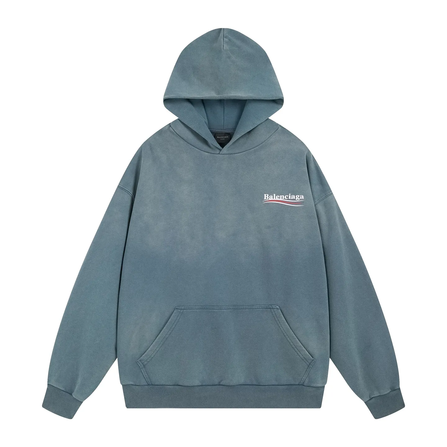 🅿️370 BALENCI*GA Paris classic cola print split hooded long-sleeved sweatshirt. The front pattern is made of environmentally friendly imported rubber paddle split printing. The ready-made garments are sprayed with horse wash to make them look old. The letters are clear. The effect is three-dimensional. Exclusively pattern-woven and dyed 460g fabric. Threads are dyed in the same vat with zero color difference. Brick cabinet synchronization. Welcome to compare. Same style for men and women -Color: Wash purple Wash blue -SIZE: Xs S M L Style number 8968#