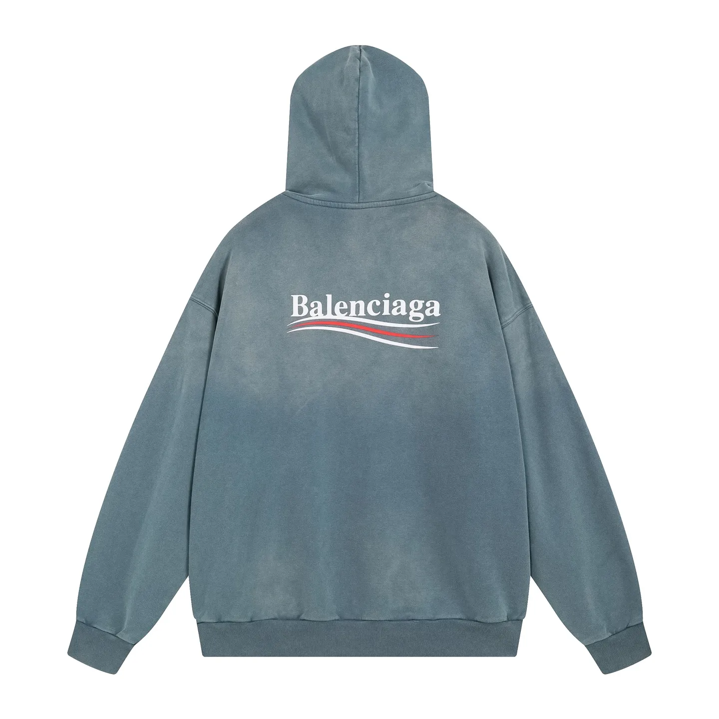 🅿️370 BALENCI*GA Paris classic cola print split hooded long-sleeved sweatshirt. The front pattern is made of environmentally friendly imported rubber paddle split printing. The ready-made garments are sprayed with horse wash to make them look old. The letters are clear. The effect is three-dimensional. Exclusively pattern-woven and dyed 460g fabric. Threads are dyed in the same vat with zero color difference. Brick cabinet synchronization. Welcome to compare. Same style for men and women -Color: Wash purple Wash blue -SIZE: Xs S M L Style number 8968#