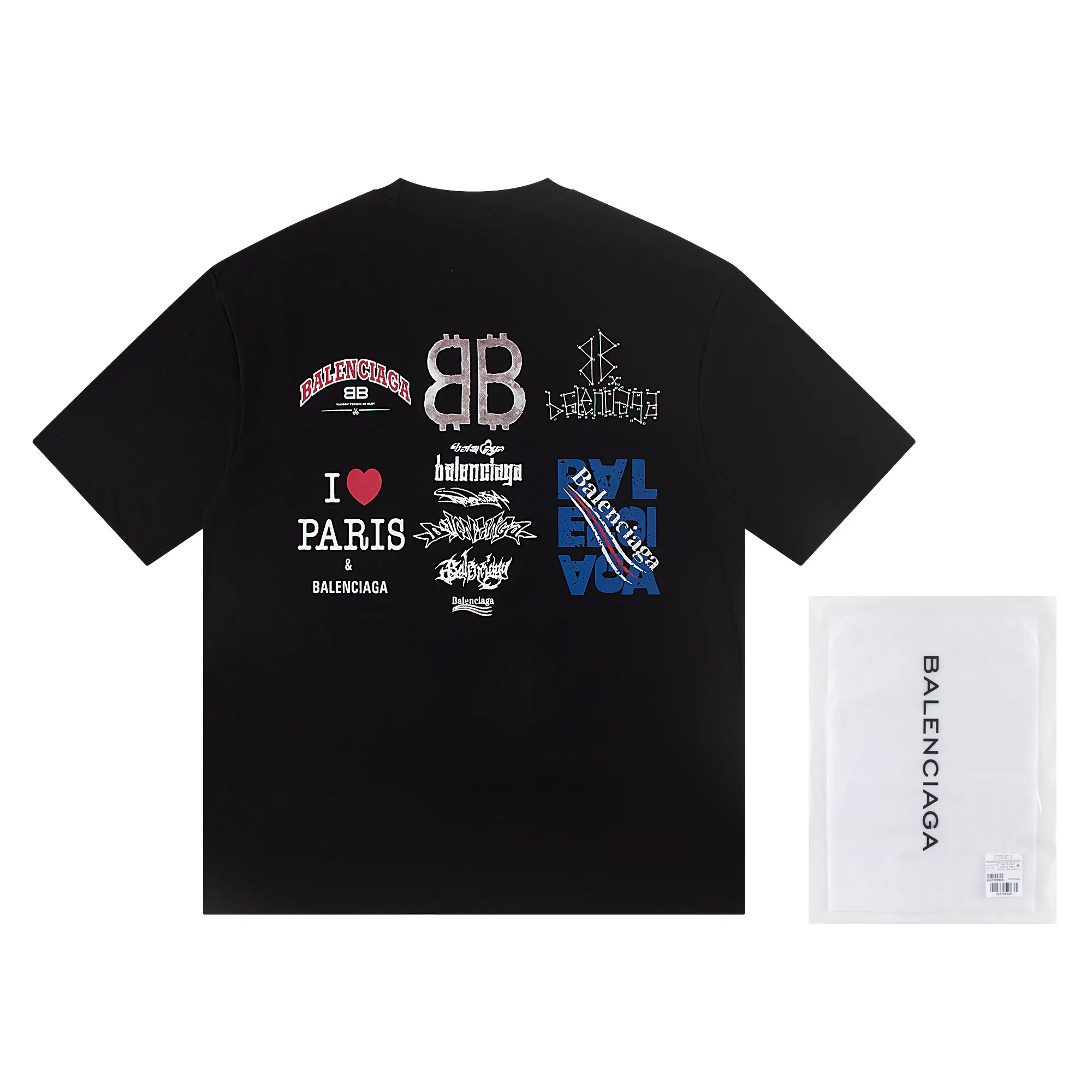 🅿️160 Balenciaga2026 new T-shirt Material: Made of high version 300g double yarn combed cotton Size: S M L XL Color: black and white Style number: W2801