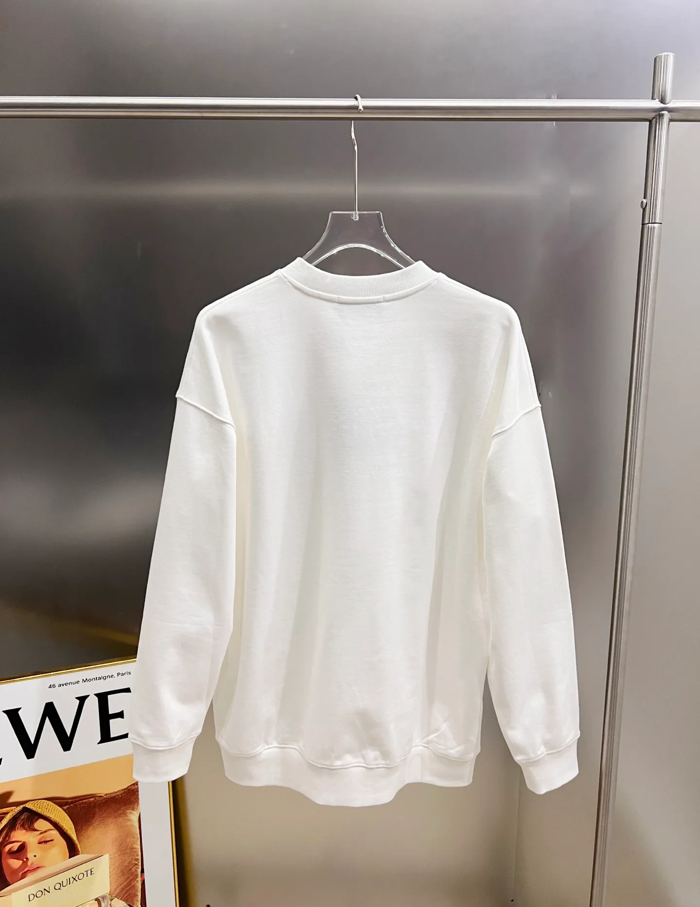 🅿️260 BAL Balenciaga 2025 Autumn and Winter New Style Round Neck Long Sleeve Sweater Classic Letter Flocking Print + Three-dimensional Silicone Technology Uniform Loose Version for Men and Women S M L XL XXL Five Codes Color: Black White