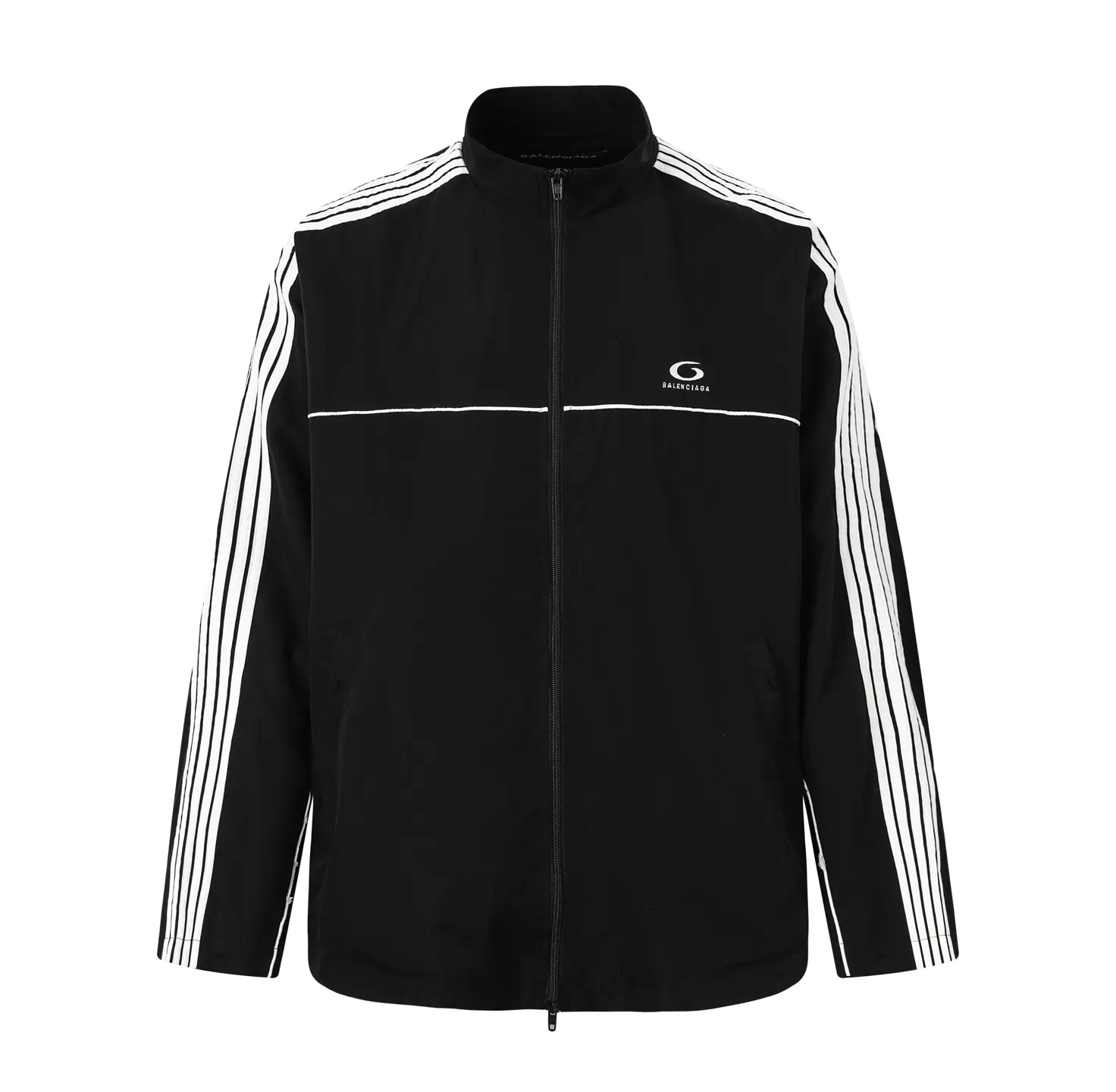 🅿️640 [Exclusive supply] BLCG 25SS ring-shaped five-bar drawstring jacket. The fabric is made of high-quality 200D nylon cotton fabric. The inner mesh is more breathable and comfortable. It is different from the ready-made fabrics on the market. It is three times the price of ordinary fabrics in the market. The embroidery uses imported Behringer, precision operation of 10,000-needle density, hardware accessories, and zipper puller mold customization. Size:44/46/48
