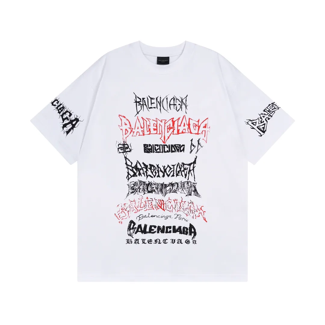 🅿️186 Detailed Pictures [Top version. Official website quality] BALENCI*GA/Paris. 2024 new model. Year of the Dragon limited print short-sleeved T-shirt, synchronized with brick cabinet. Developed genuine product at the first time, enjoy printing and comparison! The fabric is made of Paris ZP custom-woven and dyed cotton double yarn. Weighing 260 grams, the cloth surface is clean. The cloth pattern is clear, soft and comfortable. The threads are dyed with no color difference. The classic LOGO is made of environmentally friendly imported materials, drawn silk flowers, with clear letters and three-dimensional effect. Restore the brick cabinet. Welcome to compare, the version adopts the OS loose shoulder version. Same style for men and women Coding: BL223322 Color: black, white, red, pink Size: XS to L