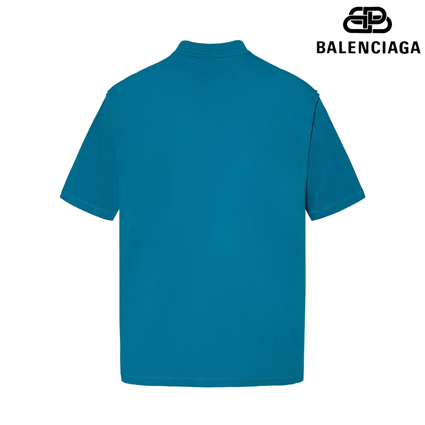 🅿️190 9181# Detailed picture Top version [[BALENCIA*GA] official website quality Paris new letter LOGO chest patch embroidery short-sleeved T-shirt OS version Loose dropped shoulders Unisex style Fabric: 260g 100% cotton double yarn Technology: Front patch embroidery Reverse stitching Garment wash Distressed Shaping Solid color Color: Washed black, fog blue, green Size: XS S M L
