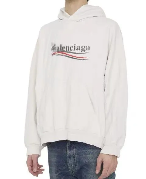 ♻️💯Reference model picture for the upper body❤️Top version of Balenciaga SS24 Coke Logo blur printed hooded sweatshirt. Loose fit. Same style for men and women. 440g double-strand large terry fabric dyed in the same vat. The wet weight can reach 460g. It feels very comfortable. The latest brick cabinets in autumn and winter are in sync. Fashionable and individual. A super versatile and good-looking sweatshirt. Very suitable for both men and women. A must-have for everyone. Hang tag and collar label. Washed wheat, complete with three standards, packed in Sydney paper [1:1 original production, high control of details] Fabric: 440g double-strand large terry Color: Black White Size: XS-L P:430 Color: Black White Size: XS S M L Style number: 2478#