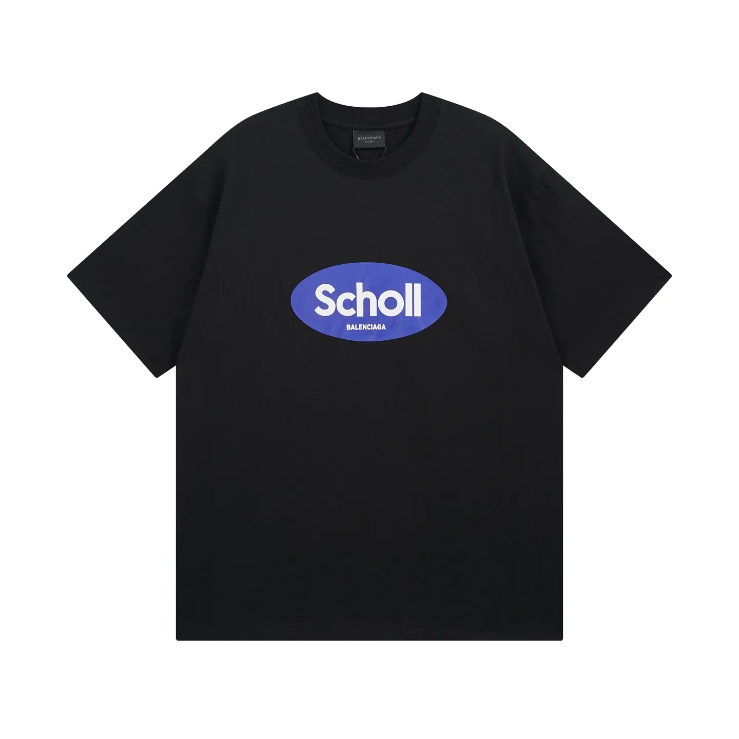 🅿️170 real photos [Top version. Official website quality] BALENCI*GA/Paris. SS25 latest model, Paris co-branded Scholl printed short-sleeved T-shirt. Brick cabinet synchronization. Genuine product developed at the first time, welcome to compare! The fabric is made of Paris ZP custom-woven and dyed cotton double yarn. Weighing 260 grams, the cloth surface is clean. The cloth pattern is clear, soft and comfortable. The threads are dyed with no color difference. The printing uses environmentally friendly imported rubber paddles. The letters are clear and the effect is three-dimensional. The version adopts OS loose shoulder design. Same style for men and women. Code: BL253688 Color: black, yellow Size: XS S M L