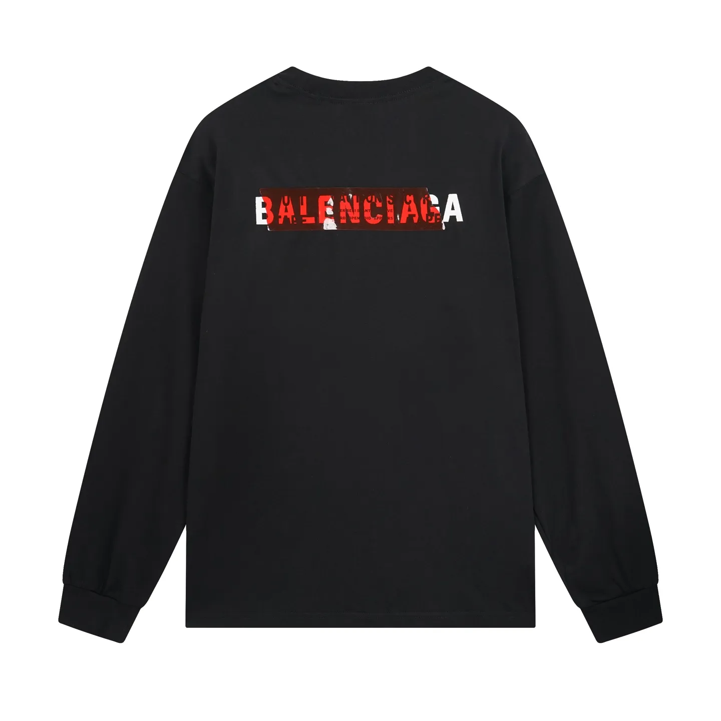 🅿️270 BALENCI*GA Paris tape-laminated long-sleeved T-shirt. The front and back panels are embroidered with imported Tajima machines. The effect is three-dimensional. The tape is embossed with imported transparent glue. Restore the brick cabinet. Exclusively pattern-woven and dyed 280g fabric. Threads are dyed in the same cylinder with zero color difference. The version adopts OS loose shoulder-drop version. Welcome to compare. Same style for men and women -Color: black -SIZE: Xs S M L Style number 8643#