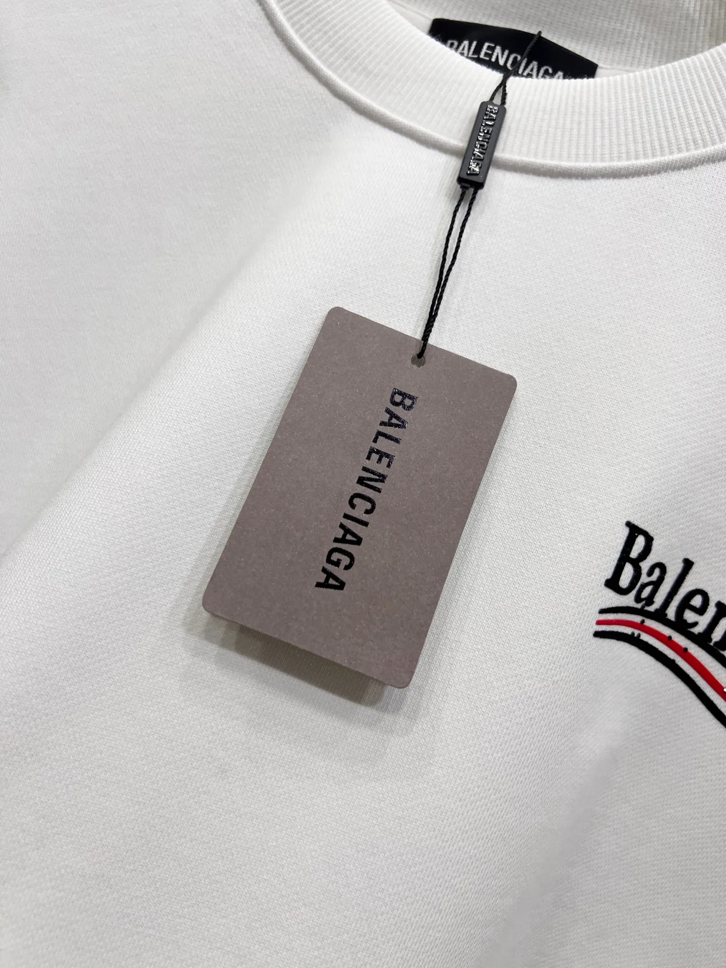 🅿️260 BAL Balenciaga 2025 Autumn and Winter New Style Round Neck Long Sleeve Sweater Classic Coke Logo Print + Hot Diamond Process Uniform Loose Version for Men and Women S M L XL XXL Five Codes Color: Black White