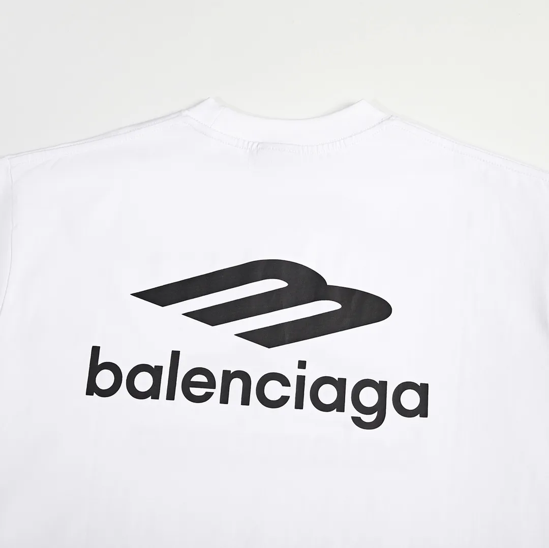 🅿️160 9128# Detailed picture Top version [[BALENCIA*GA] official website quality Paris new 3M classic letter LOGO printed short-sleeved T-shirt OS version Loose dropped shoulders Unisex style Fabric: 260 grams 100% cotton double yarn Technology: front and rear left and right sleeve printing Garment wash Shape solid color Color: black white Size: XS S M L