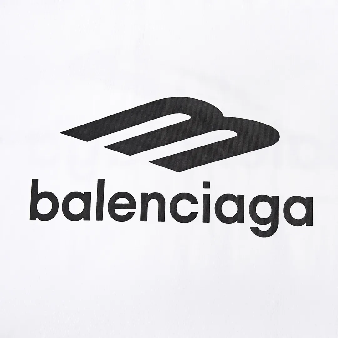 🅿️160 9128# Detailed picture Top version [[BALENCIA*GA] official website quality Paris new 3M classic letter LOGO printed short-sleeved T-shirt OS version Loose dropped shoulders Unisex style Fabric: 260 grams 100% cotton double yarn Technology: front and rear left and right sleeve printing Garment wash Shape solid color Color: black white Size: XS S M L