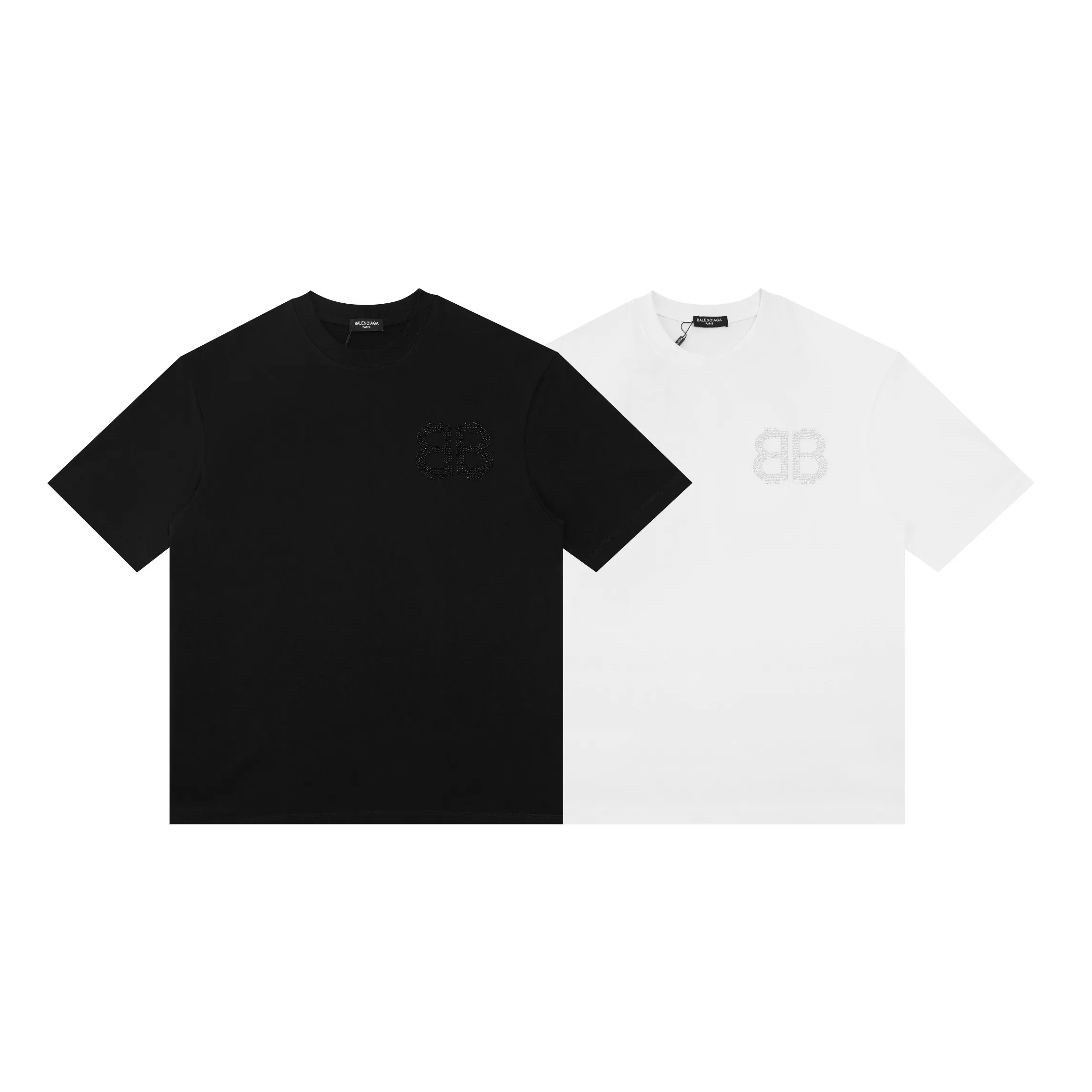 🅿️160 Style: 2026 new Balenciaga hot diamond short-sleeved T-shirt Material: Made of active colored diamond high version 300g double yarn combed cotton Size: S～XL Color: Black Style number: F3020