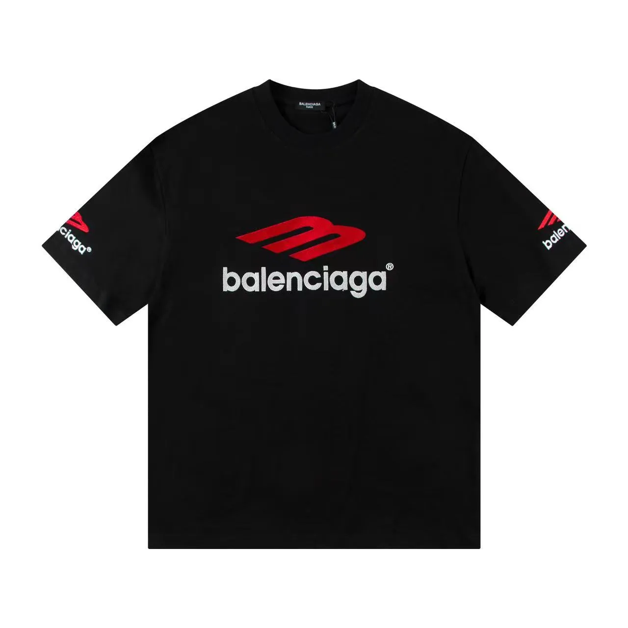🅿️160 Style: 2026 new Balenciaga short-sleeved T-shirt Material: High version 300g double yarn combed cotton Size: S～XL Color: Black White Style number: H2006