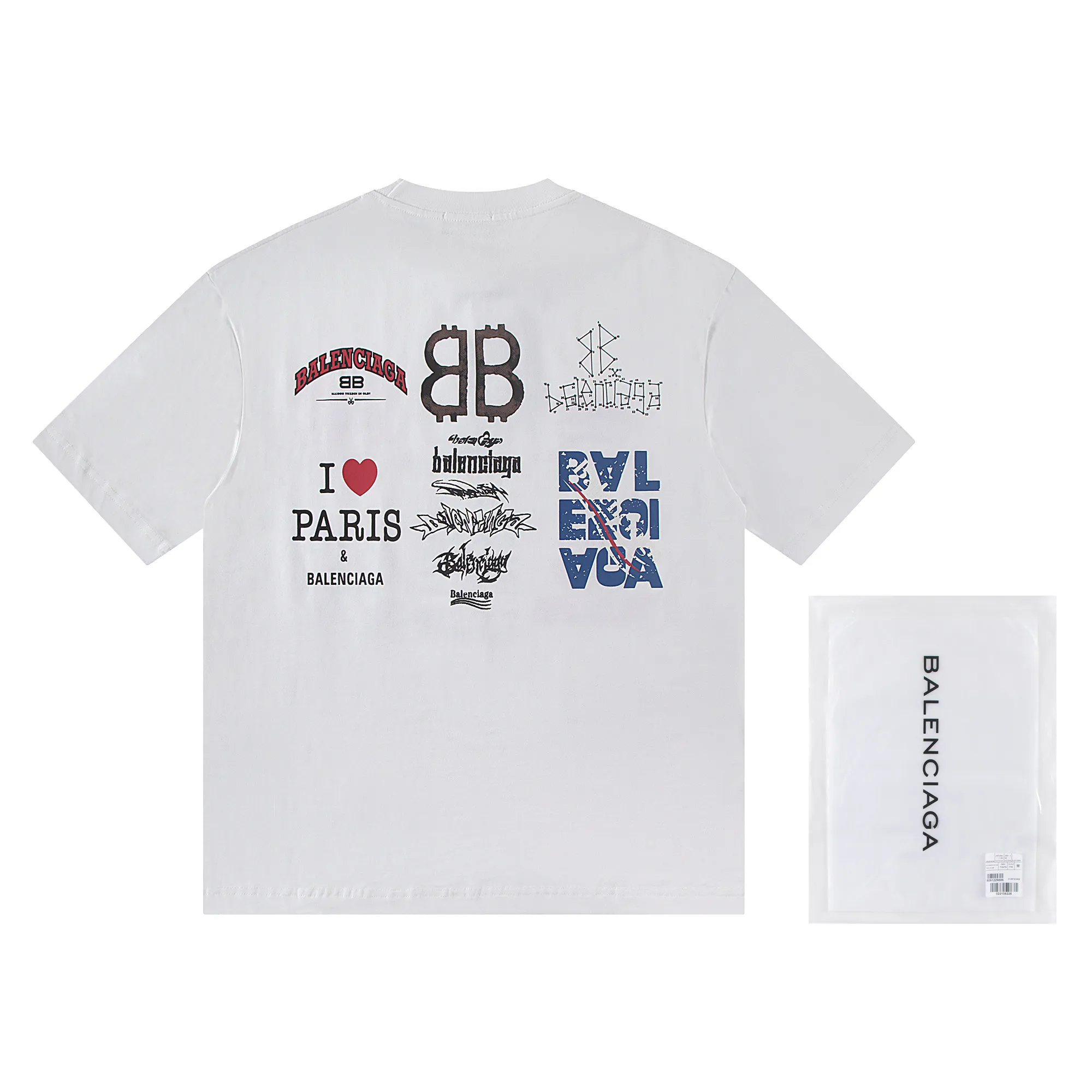 🅿️160 Balenciaga2026 new T-shirt Material: Made of high version 300g double yarn combed cotton Size: S M L XL Color: black and white Style number: W2801