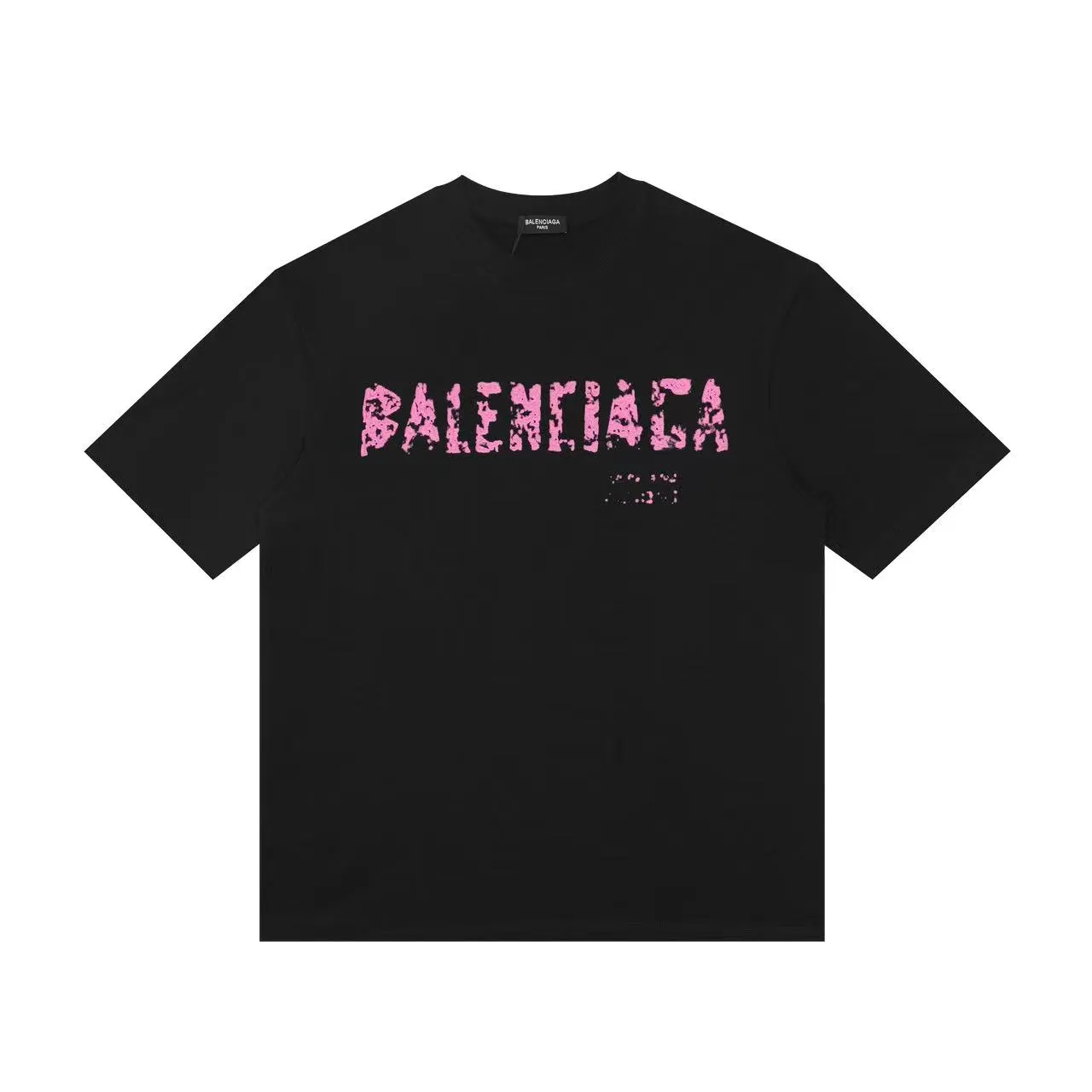 🅿️150 Style: 2026 new Balenciaga short-sleeved T-shirt Material: High version 300g double yarn combed cotton Size: S～XL Color: Black Style number: H083