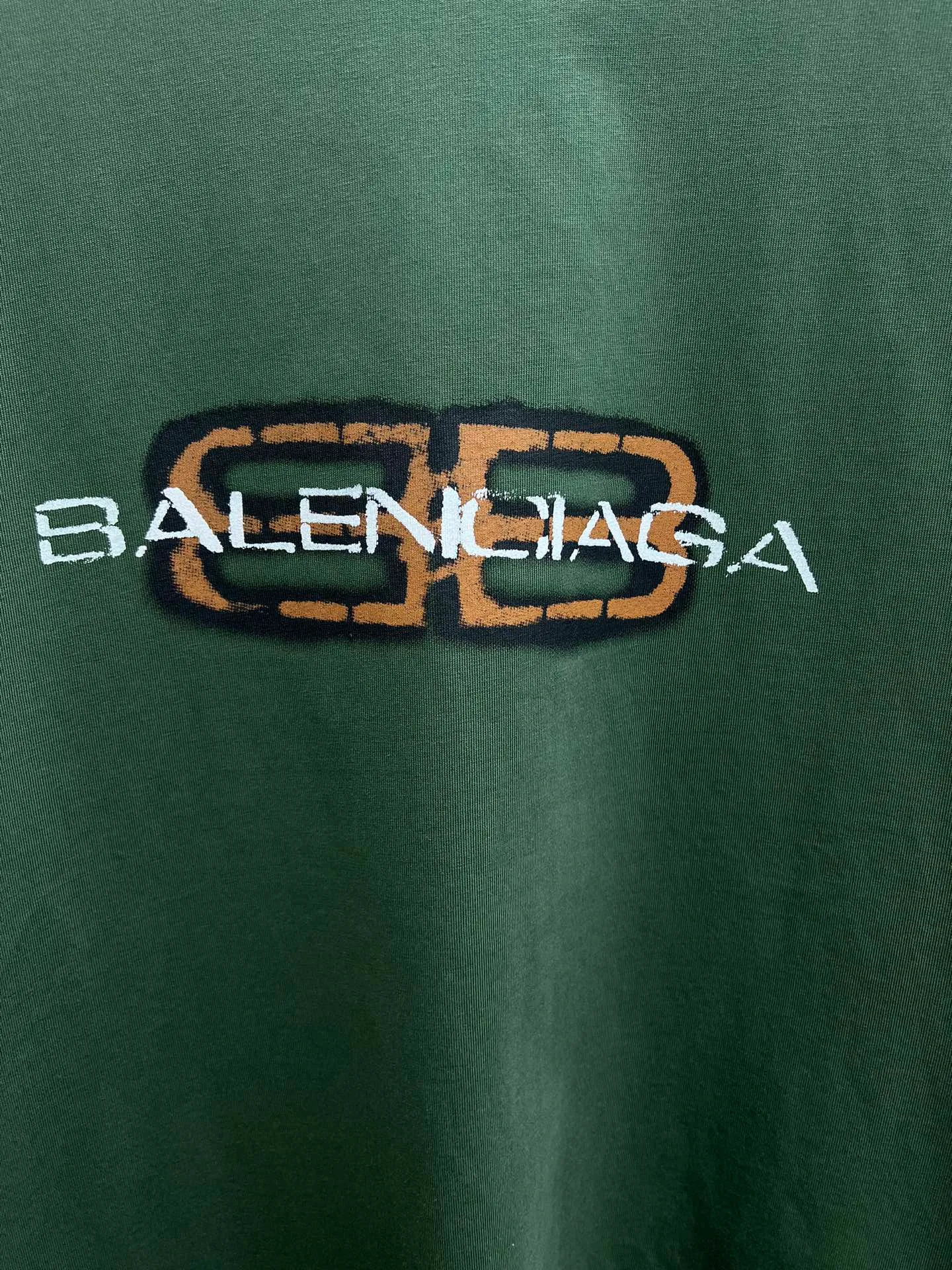 🅿️280 Paris 25ss new BB Icon Stencil dark green medium fit jersey T-shirt! High version code number: XS.S.M.L.