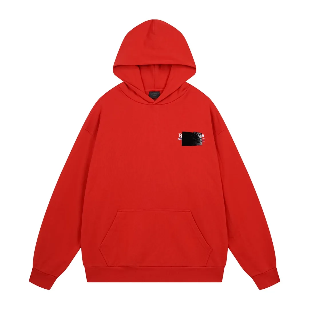 🅿️310 Detailed picture [Top version. Official website quality] BALENCI*GA/Paris#Classic. Coke embroidered black tape hooded sweatshirt. The fabric is made of Paris ZP custom-woven and dyed cotton sweatshirt. The weight is 450 grams. The cloth surface is clean. The cloth pattern is clear, soft and comfortable. The color fastness is good. It is not easy to change color. The threads are dyed with no color difference. The classic pattern embroidery uses an imported embroidery machine, and the embroidery thread color is based on the original color. It is produced based on the pictures in the Jubie market. The letters are clear. The three-dimensional effect is strong. The embroidered flowers are laminated on the finished product. The version adopts OS loose shoulder design. Same style for men and women. Code: BL238058 Color: black, off-white, smoky gray, red, brown Size: XS S M L