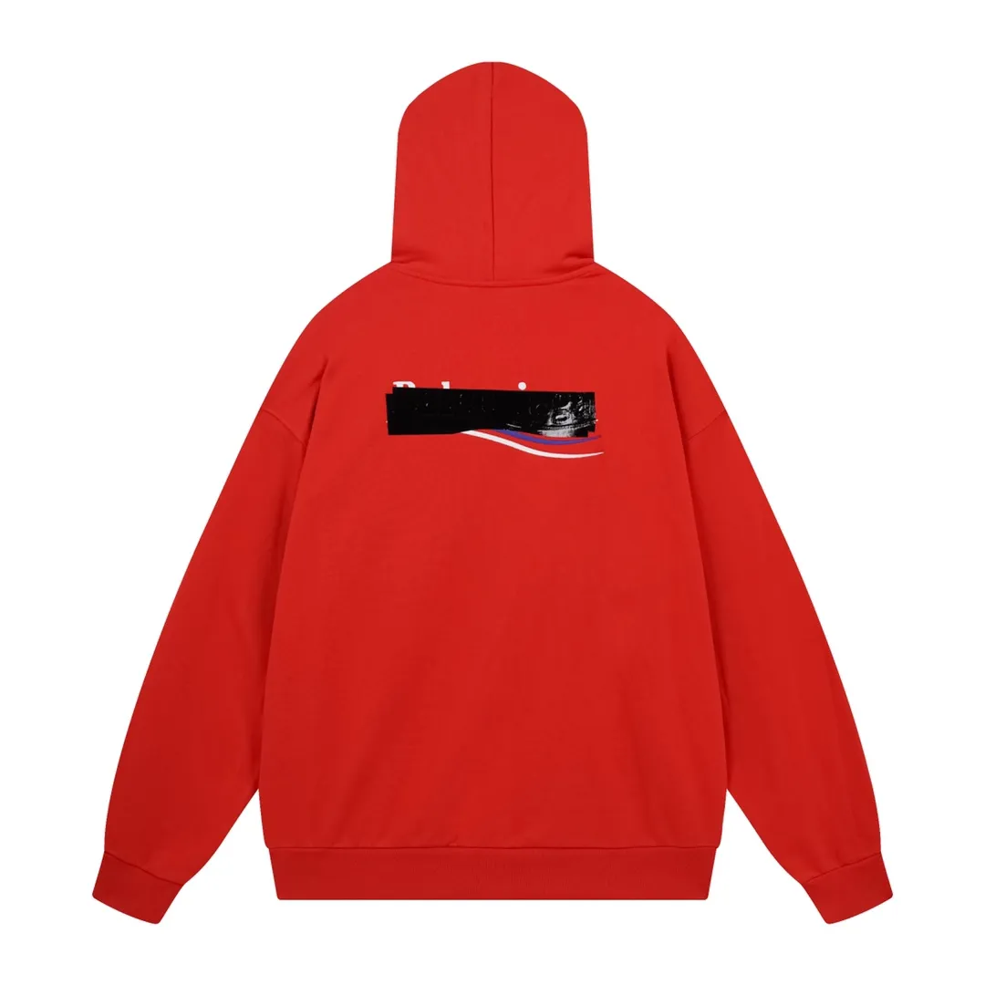 🅿️310 Detailed picture [Top version. Official website quality] BALENCI*GA/Paris#Classic. Coke embroidered black tape hooded sweatshirt. The fabric is made of Paris ZP custom-woven and dyed cotton sweatshirt. The weight is 450 grams. The cloth surface is clean. The cloth pattern is clear, soft and comfortable. The color fastness is good. It is not easy to change color. The threads are dyed with no color difference. The classic pattern embroidery uses an imported embroidery machine, and the embroidery thread color is based on the original color. It is produced based on the pictures in the Jubie market. The letters are clear. The three-dimensional effect is strong. The embroidered flowers are laminated on the finished product. The version adopts OS loose shoulder design. Same style for men and women. Code: BL238058 Color: black, off-white, smoky gray, red, brown Size: XS S M L