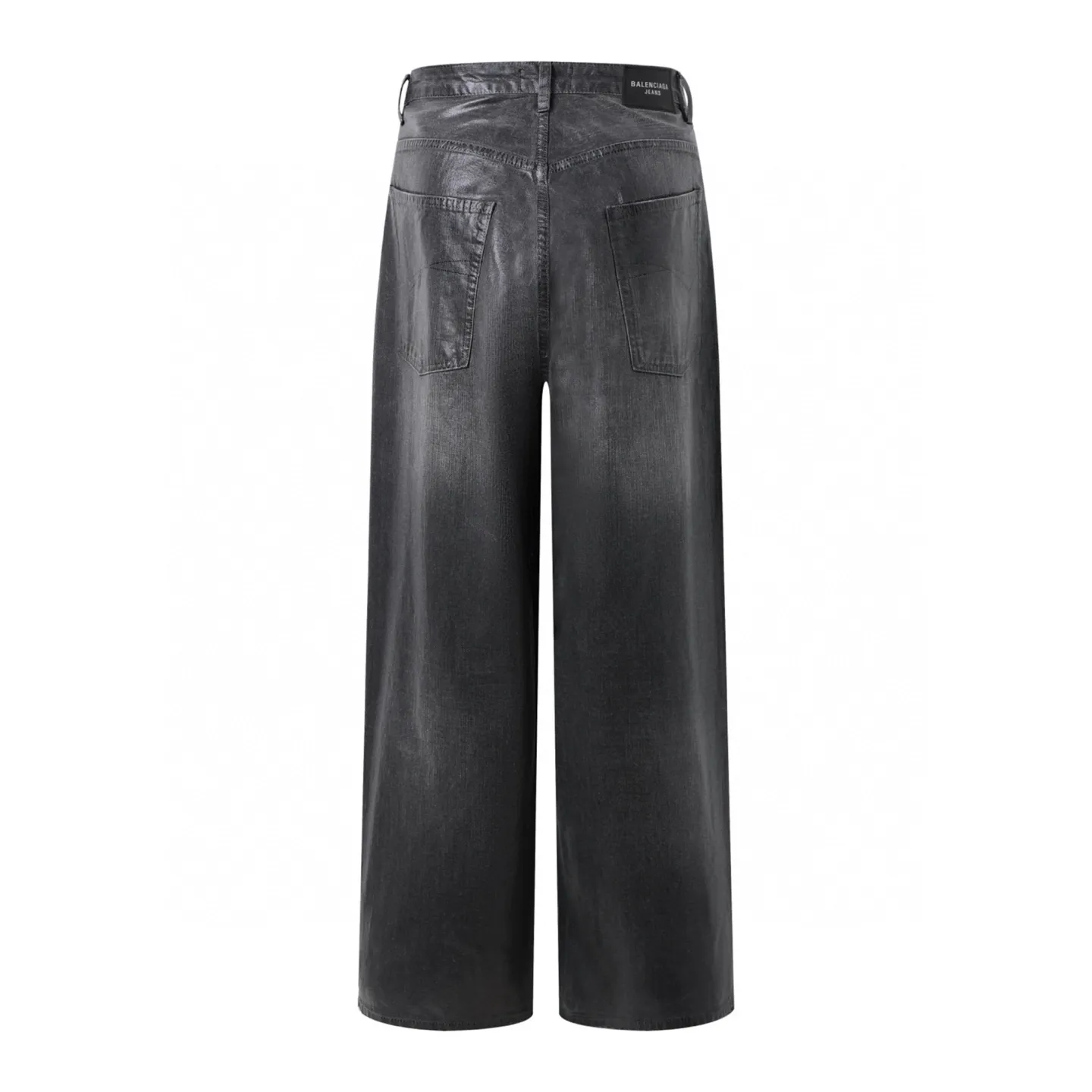 🅿️720 [Exclusive supply] BLCG 25FW black and gray waxed denim trousers. We use 14OZ slub denim fabric imported from Japan. The fabric has a fine texture and clear lines. It is of the highest quality. The washed lines are clear and meticulous, with a strong sense of craftsmanship. Non-market garbage washing. The entire denim is waxed. The cost is very high. The distressed hardware and accessories are customized, and the waxed details of the raw edges of the trouser legs are perfectly restored at the same time. The floor-sweeping version is original and unaltered. Size:S-M-L-XL
